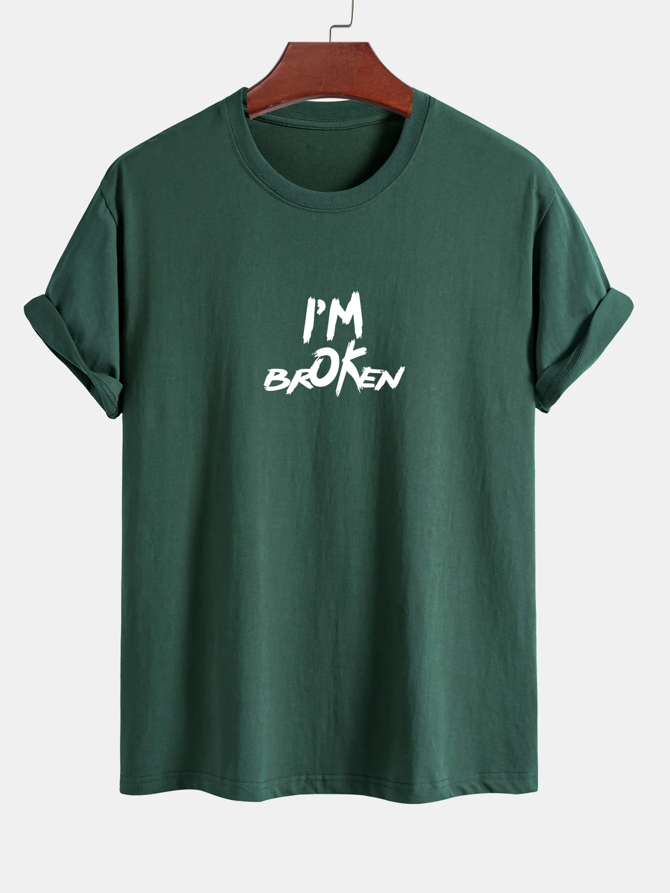 Regular Fit I'm Broken Print Baumwoll-T-Shirt - Image 15
