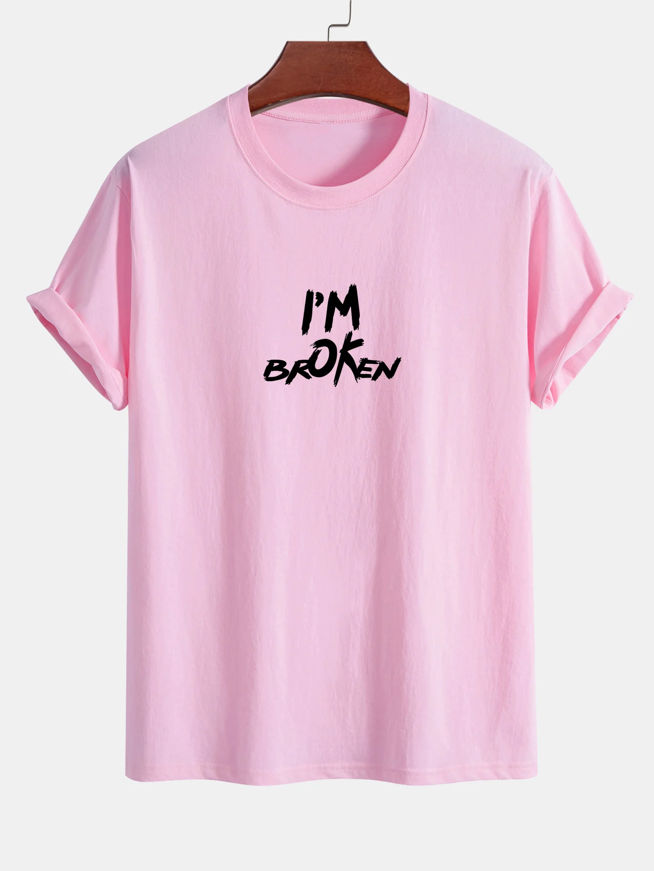 Regular Fit I'm Broken Print Baumwoll-T-Shirt - Image 16
