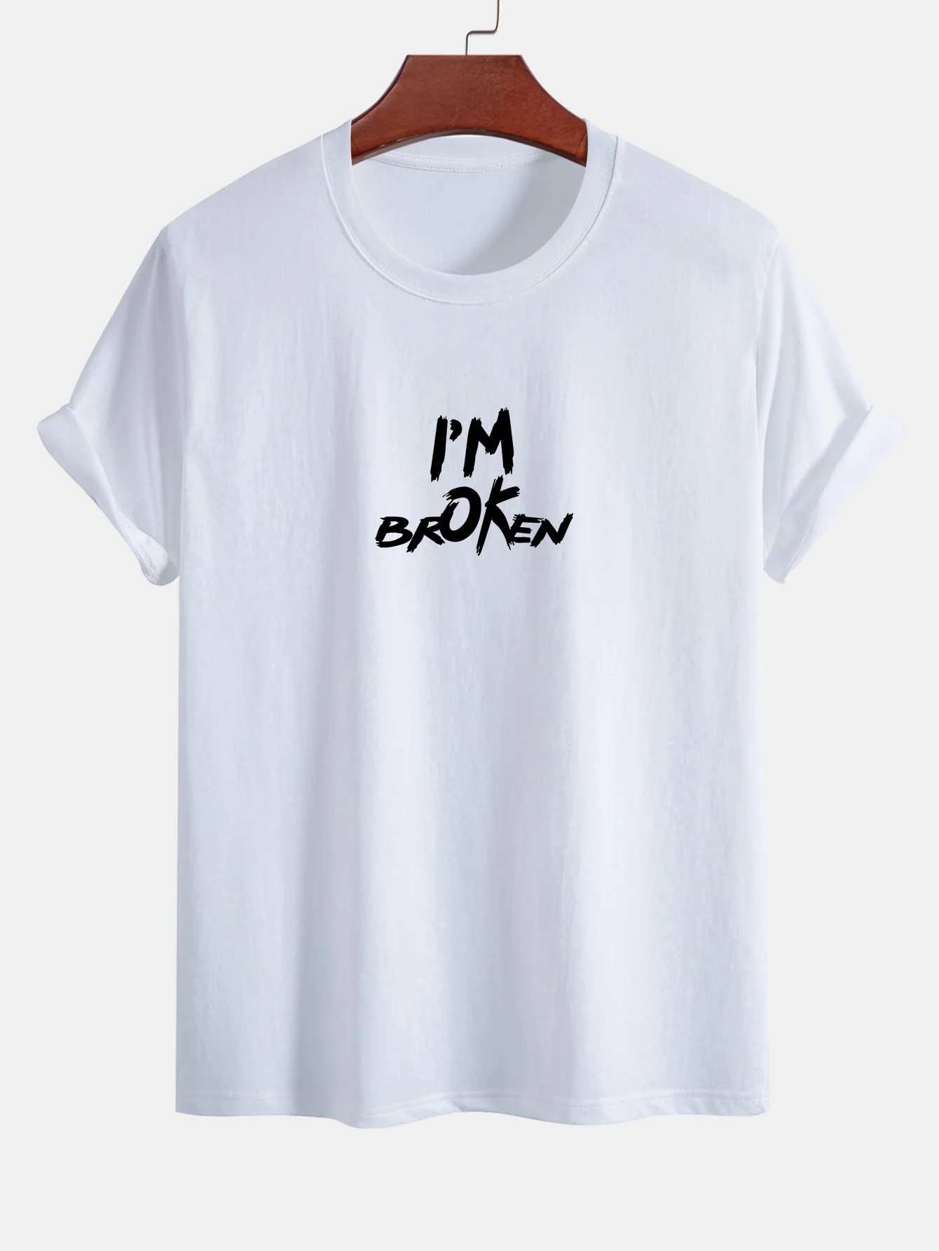 Regular Fit I'm Broken Print Baumwoll-T-Shirt - Image 2