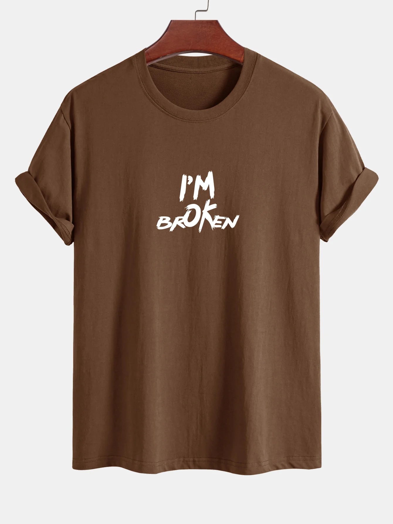 Regular Fit I'm Broken Print Baumwoll-T-Shirt - Image 3