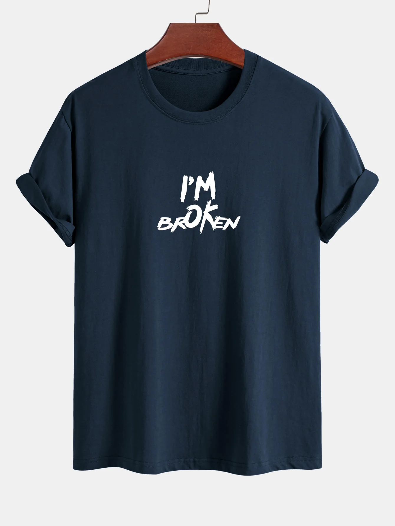 Regular Fit I'm Broken Print Baumwoll-T-Shirt - Image 4
