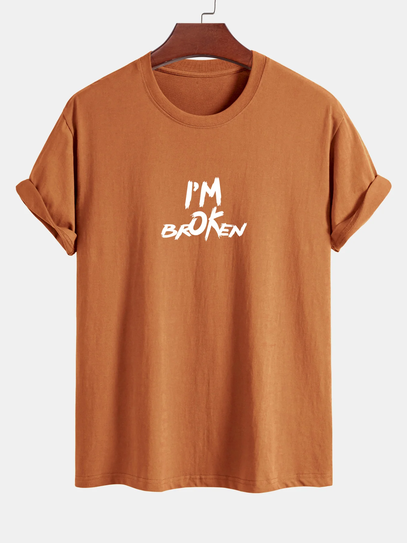 Regular Fit I'm Broken Print Baumwoll-T-Shirt - Image 5