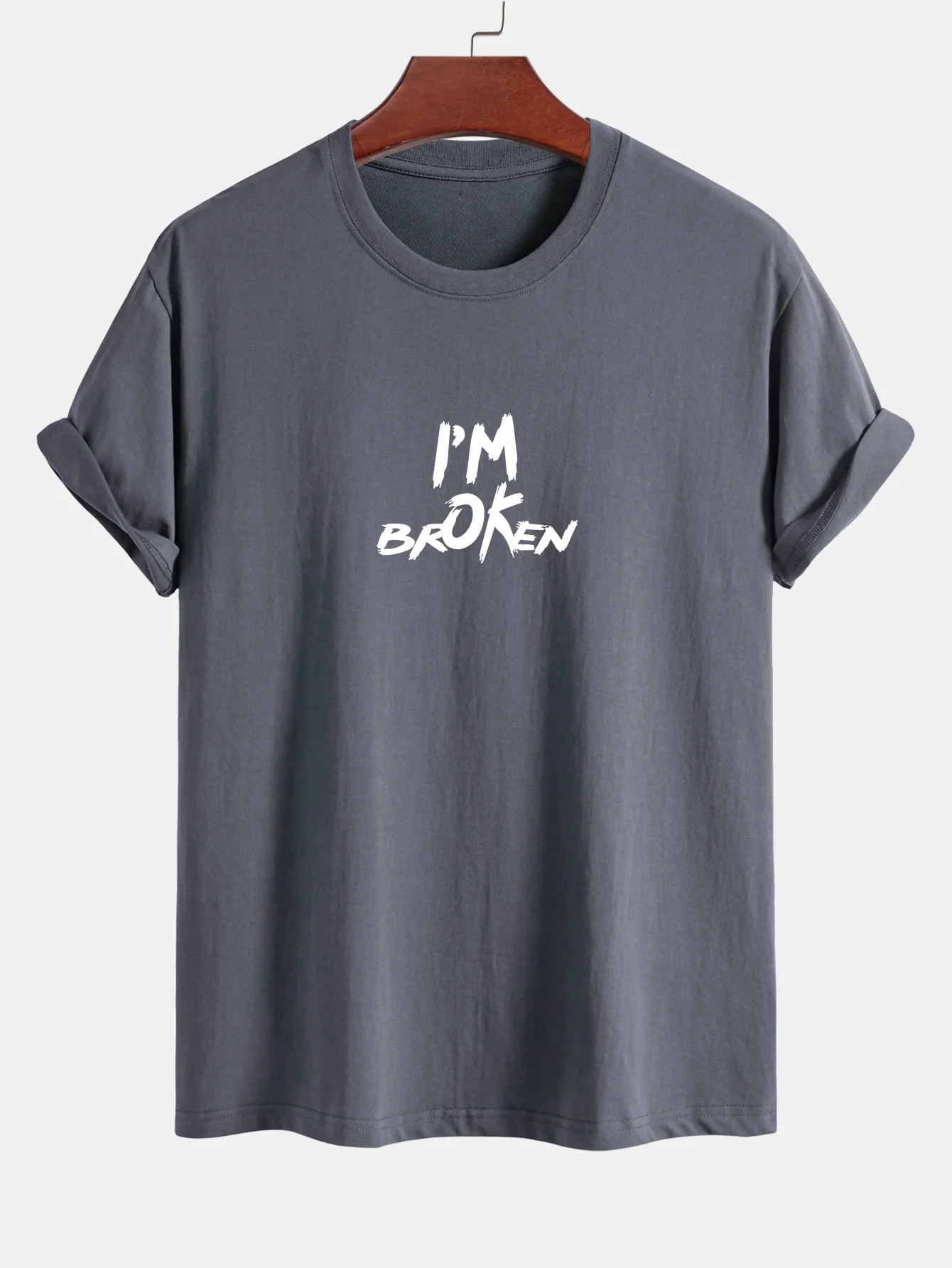 Regular Fit I'm Broken Print Baumwoll-T-Shirt - Image 6