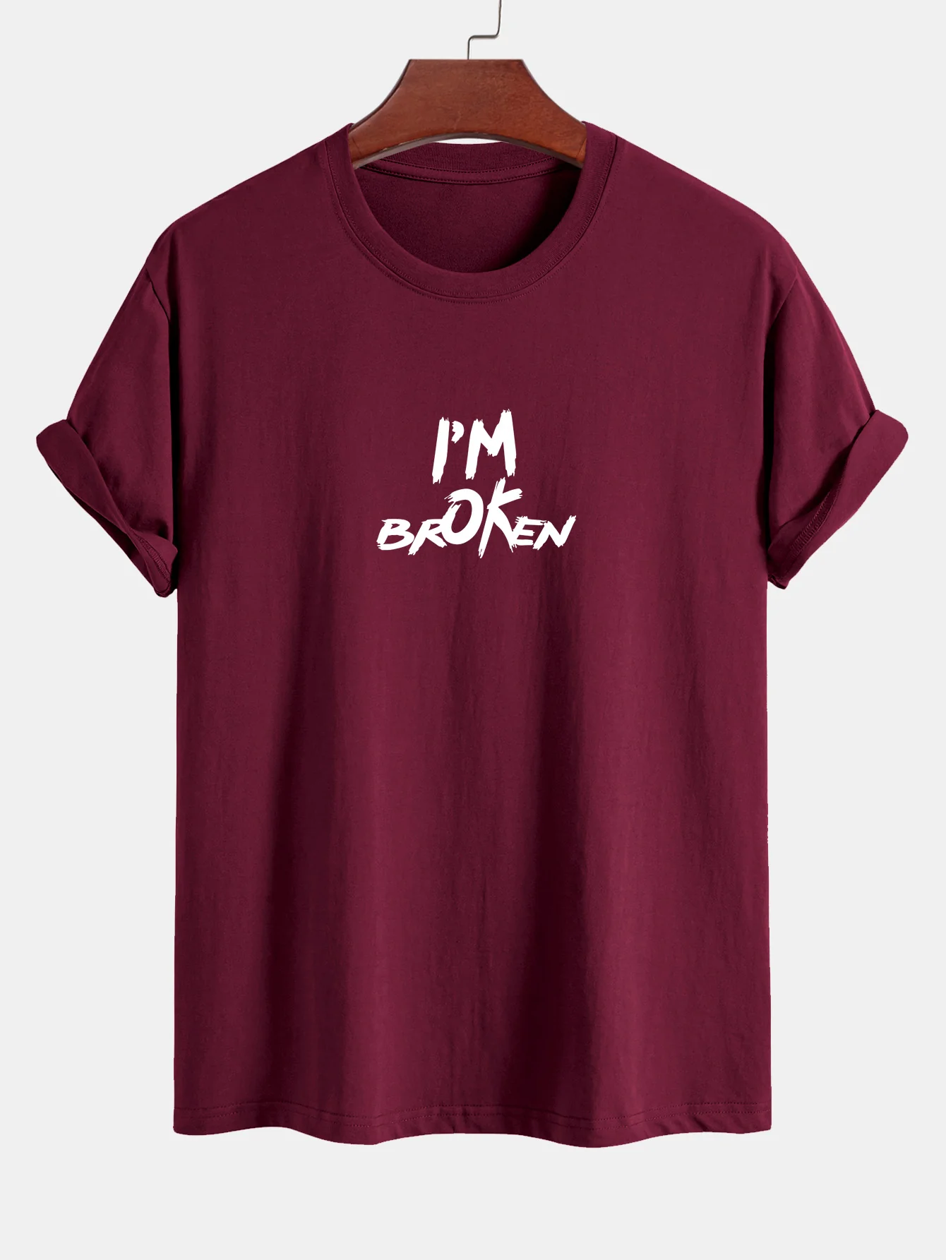 Regular Fit I'm Broken Print Baumwoll-T-Shirt - Image 7