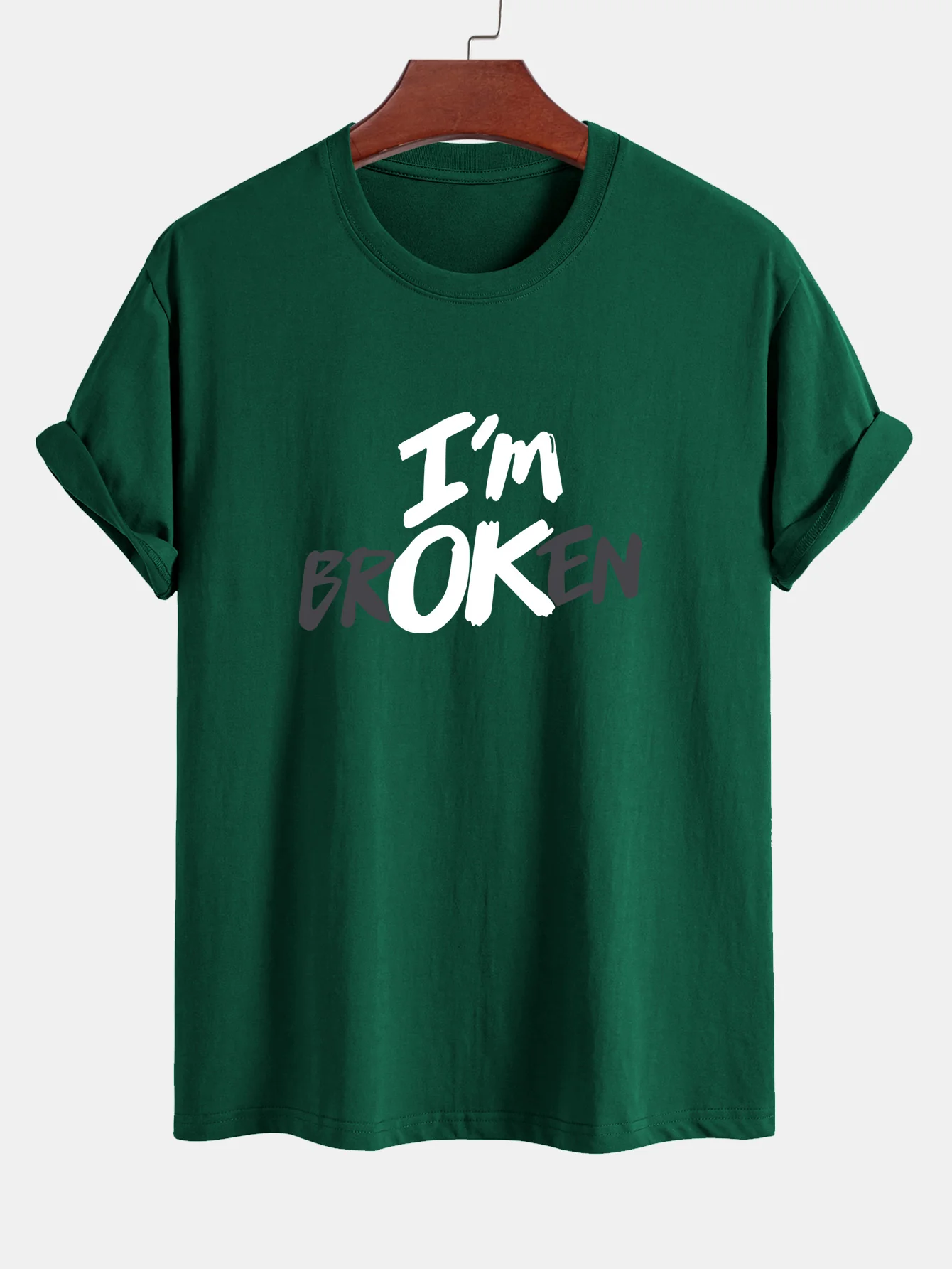 Regular Fit I'm Broken Print Baumwoll-T-Shirt - Image 11