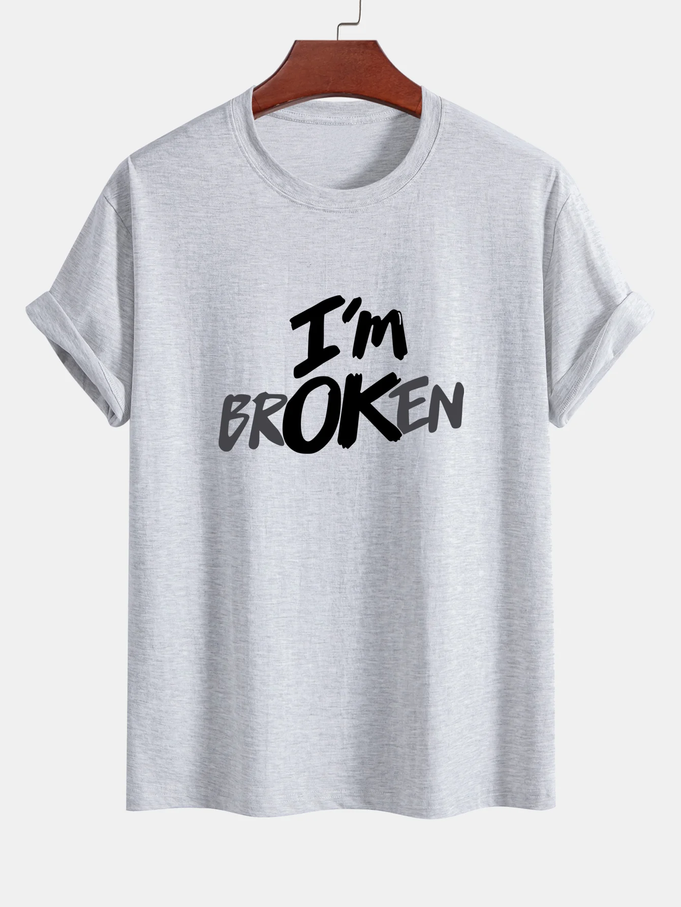 Regular Fit I'm Broken Print Baumwoll-T-Shirt - Image 13