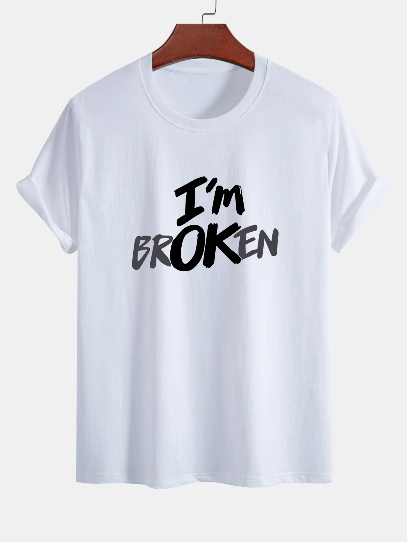 Regular Fit I'm Broken Print Baumwoll-T-Shirt - Image 2