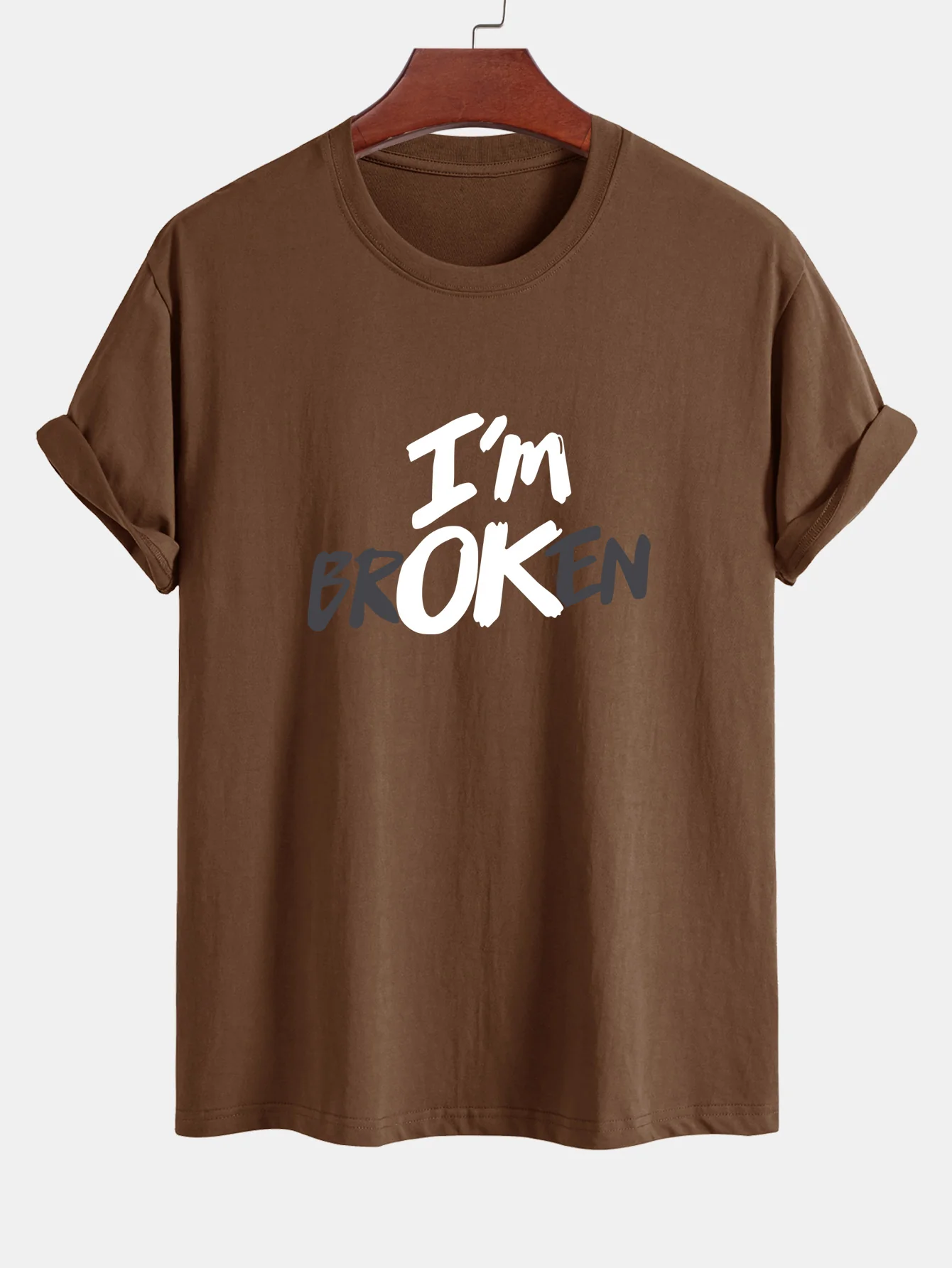 Regular Fit I'm Broken Print Baumwoll-T-Shirt - Image 4
