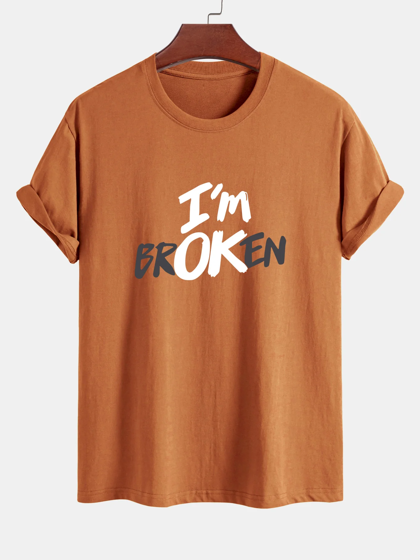 Regular Fit I'm Broken Print Baumwoll-T-Shirt - Image 6