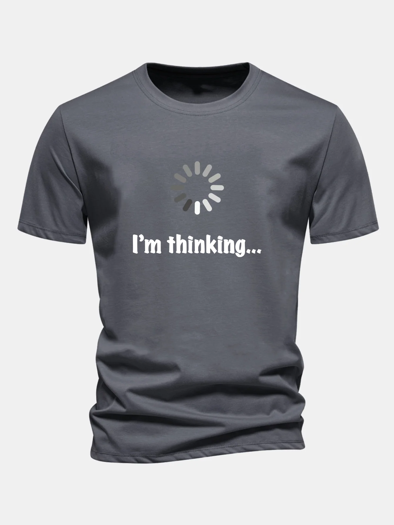 Regular Fit Ich Denke Print Baumwoll-T-Shirt - Image 11
