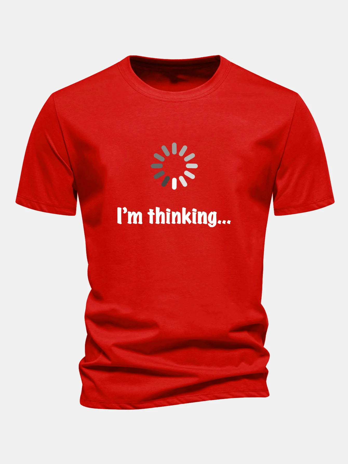 Regular Fit Ich Denke Print Baumwoll-T-Shirt - Image 12