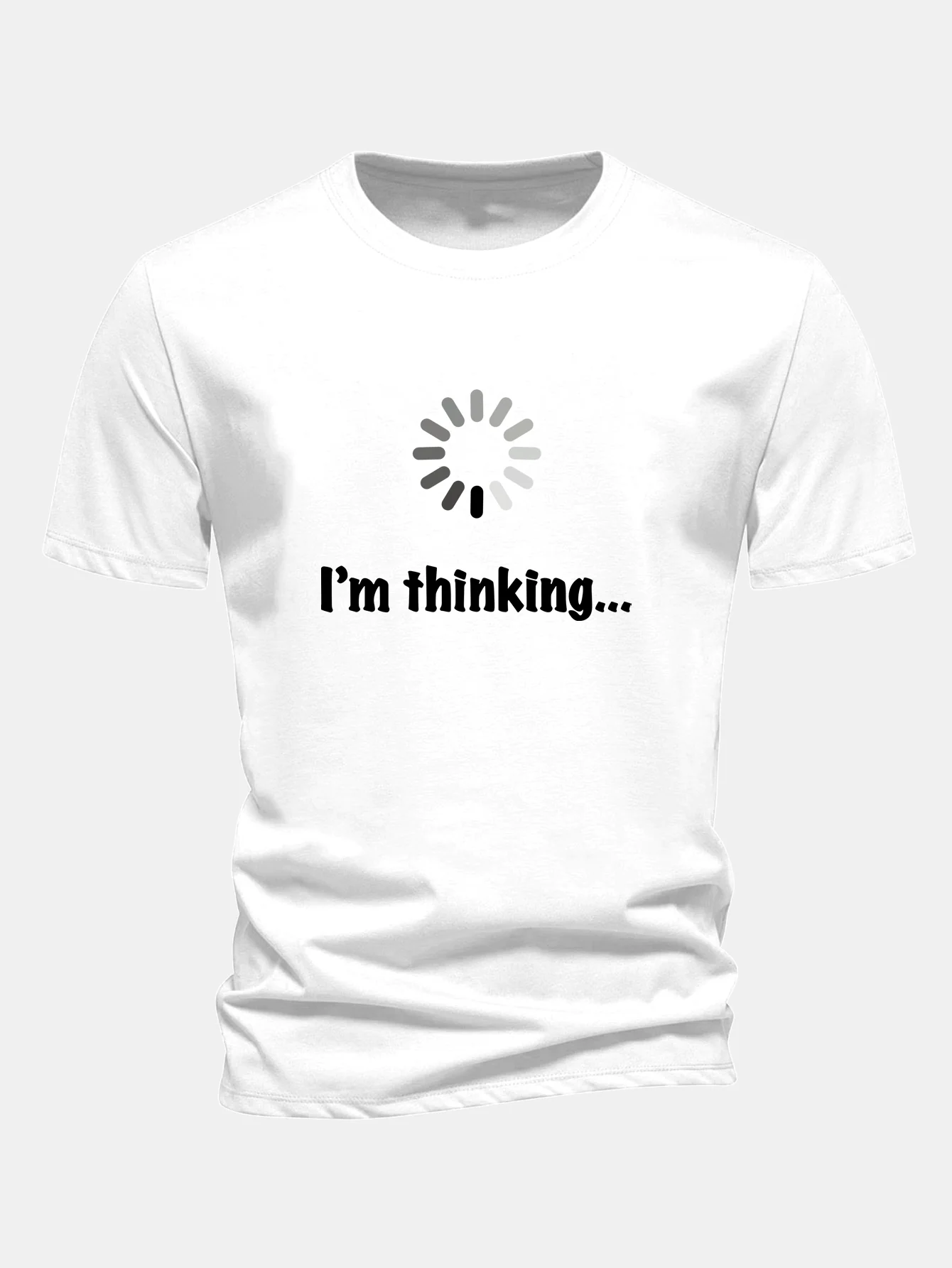 Regular Fit Ich Denke Print Baumwoll-T-Shirt - Image 2