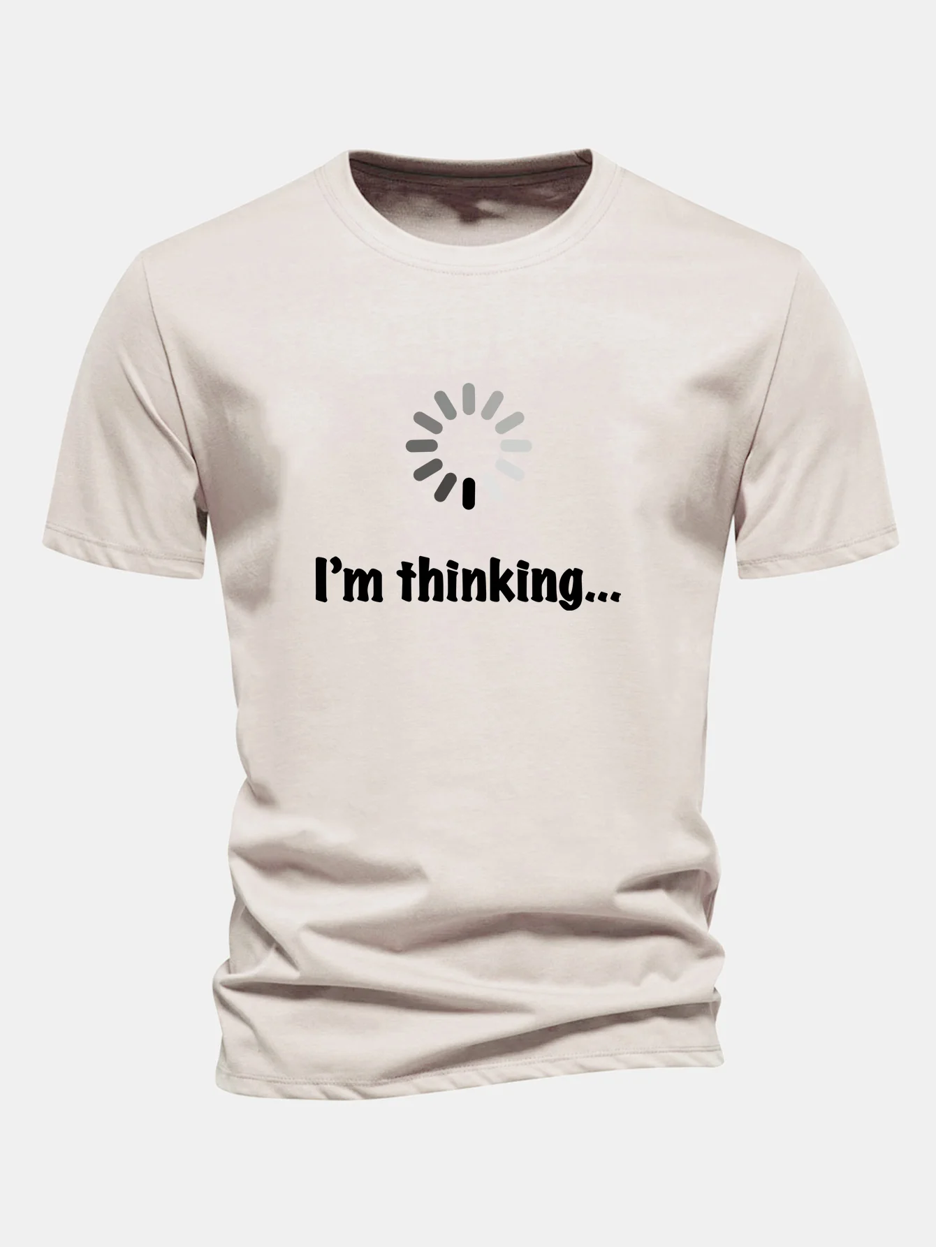 Regular Fit Ich Denke Print Baumwoll-T-Shirt - Image 3
