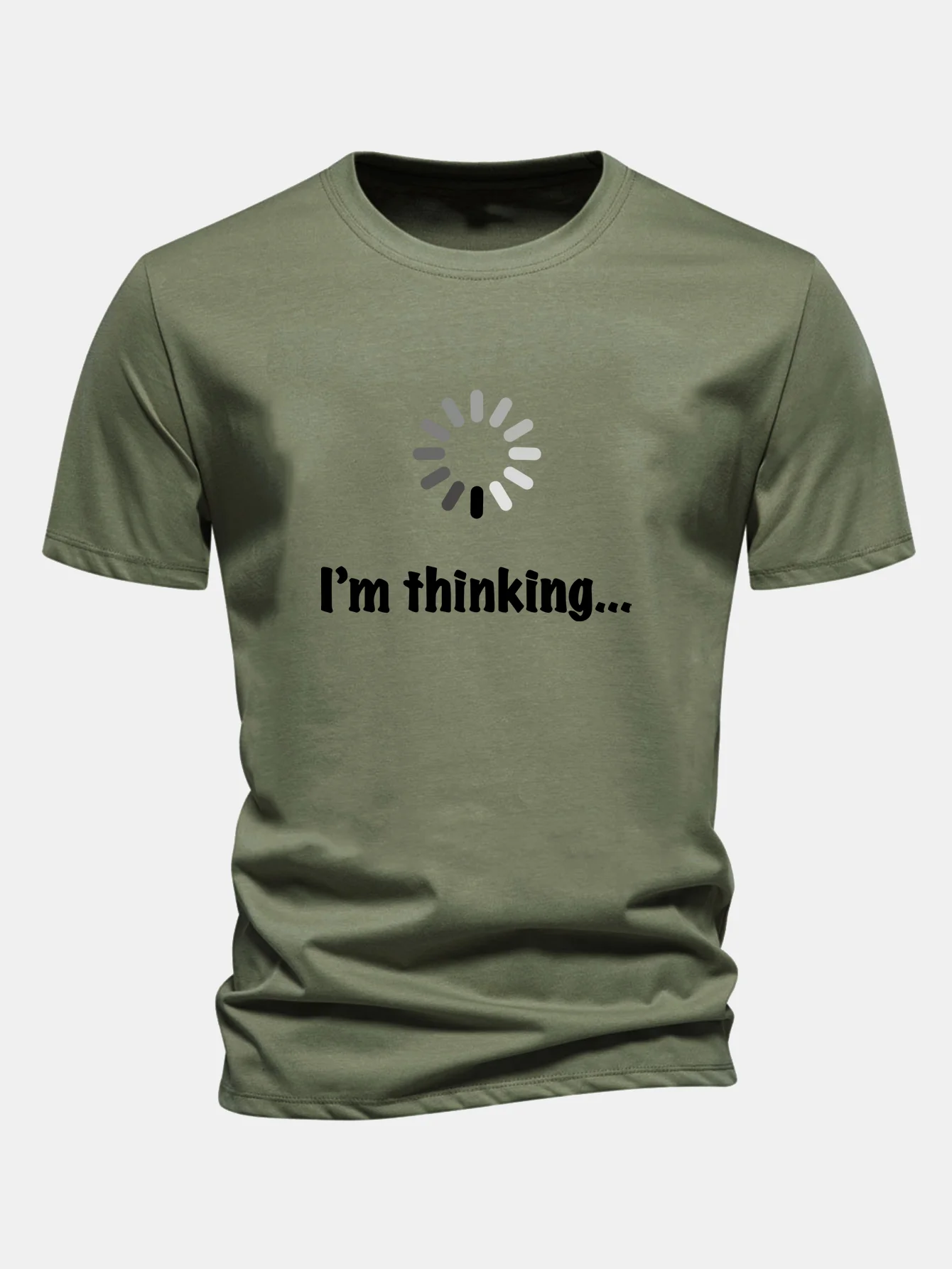 Regular Fit Ich Denke Print Baumwoll-T-Shirt - Image 4