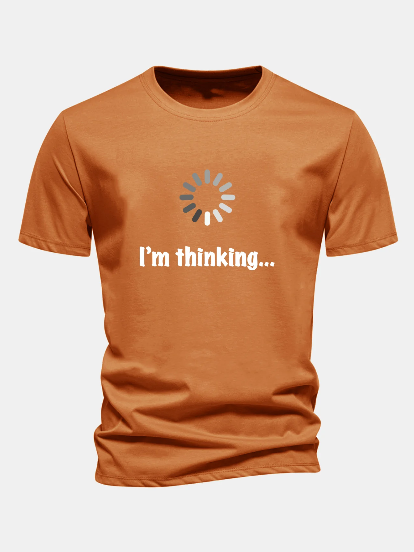 Regular Fit Ich Denke Print Baumwoll-T-Shirt - Image 5