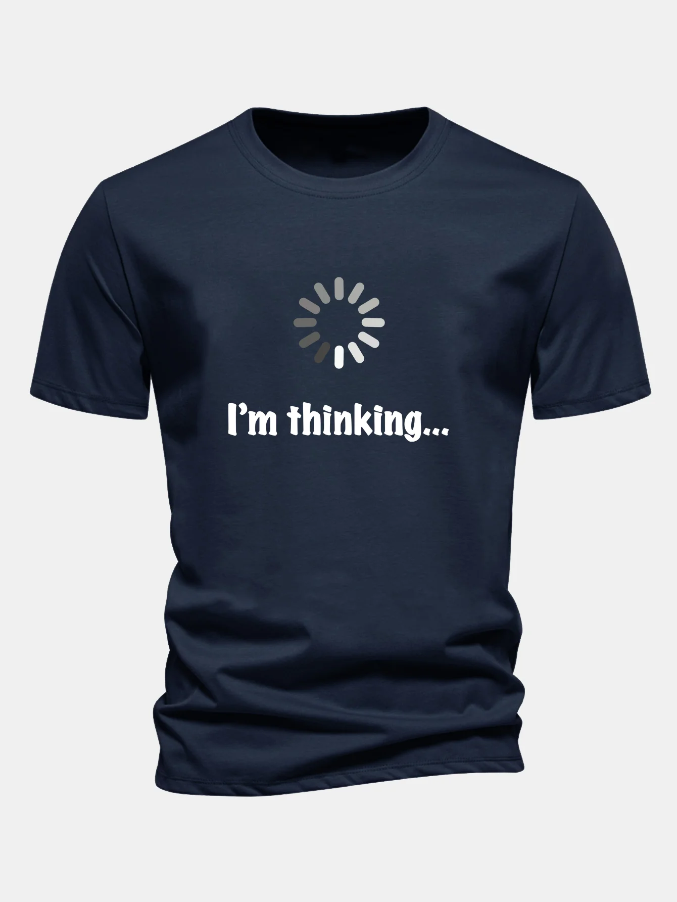 Regular Fit Ich Denke Print Baumwoll-T-Shirt - Image 6