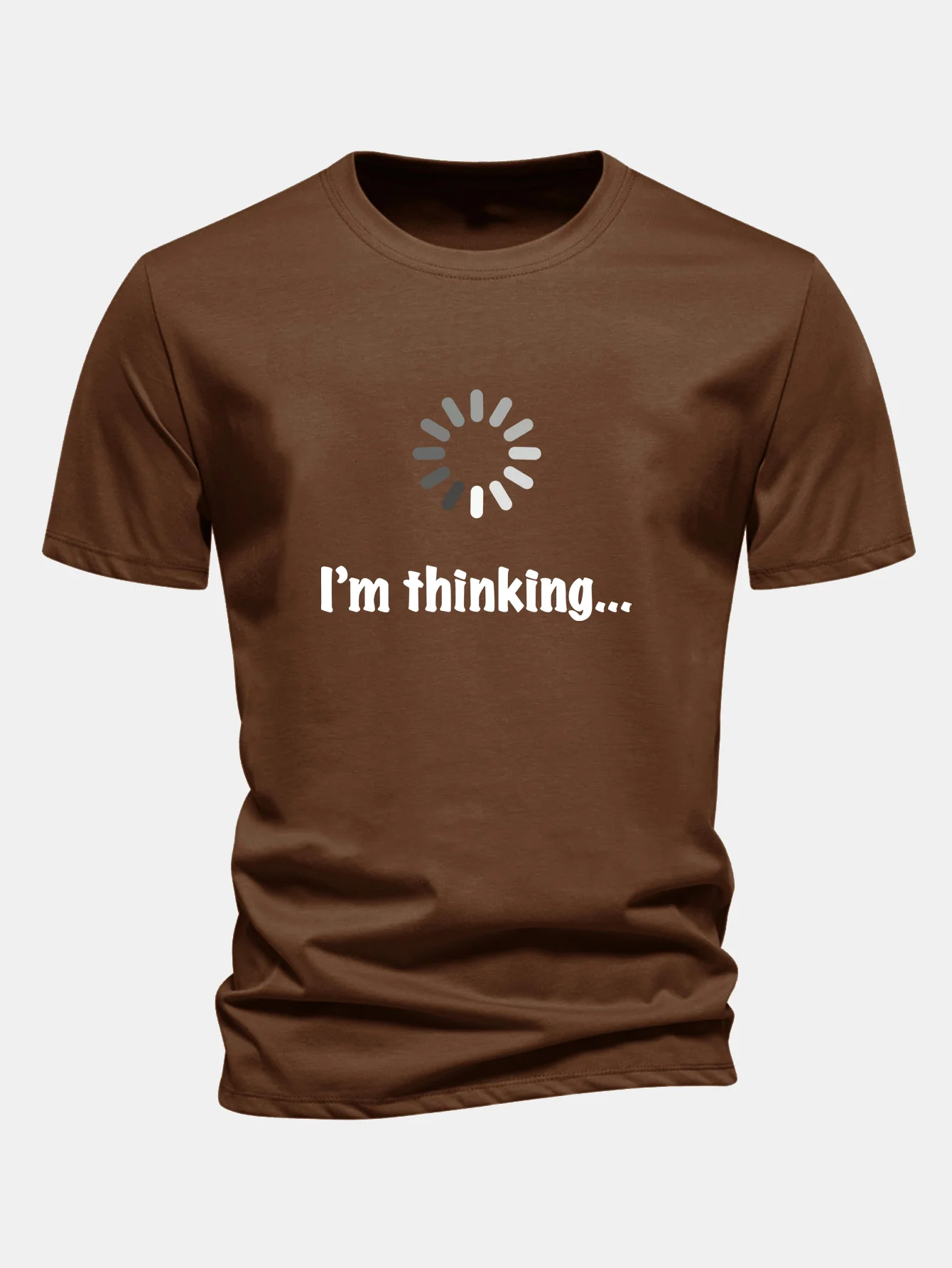 Regular Fit Ich Denke Print Baumwoll-T-Shirt - Image 7