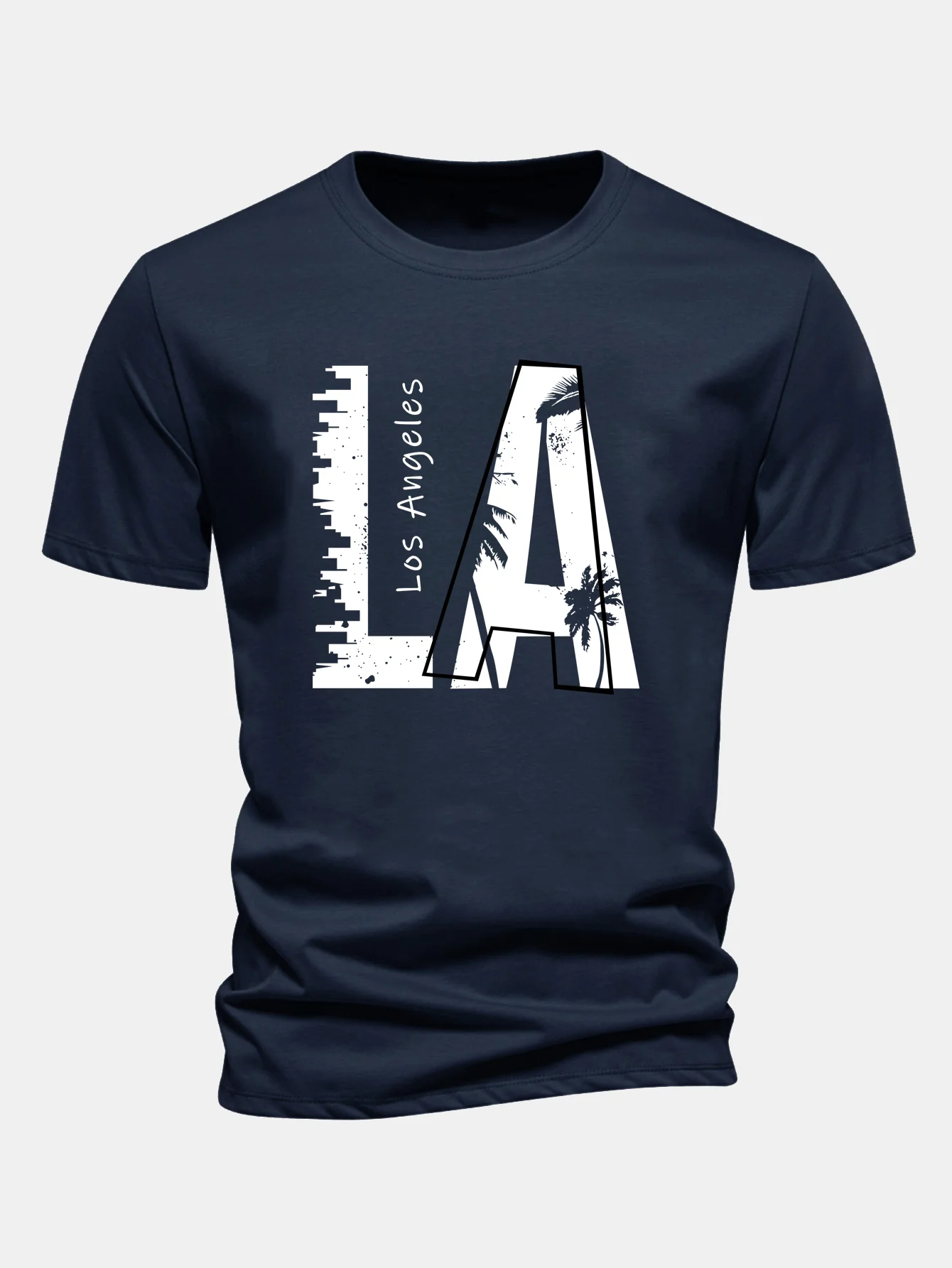 Regular Fit Los Angeles Print Cotton T-Shirt