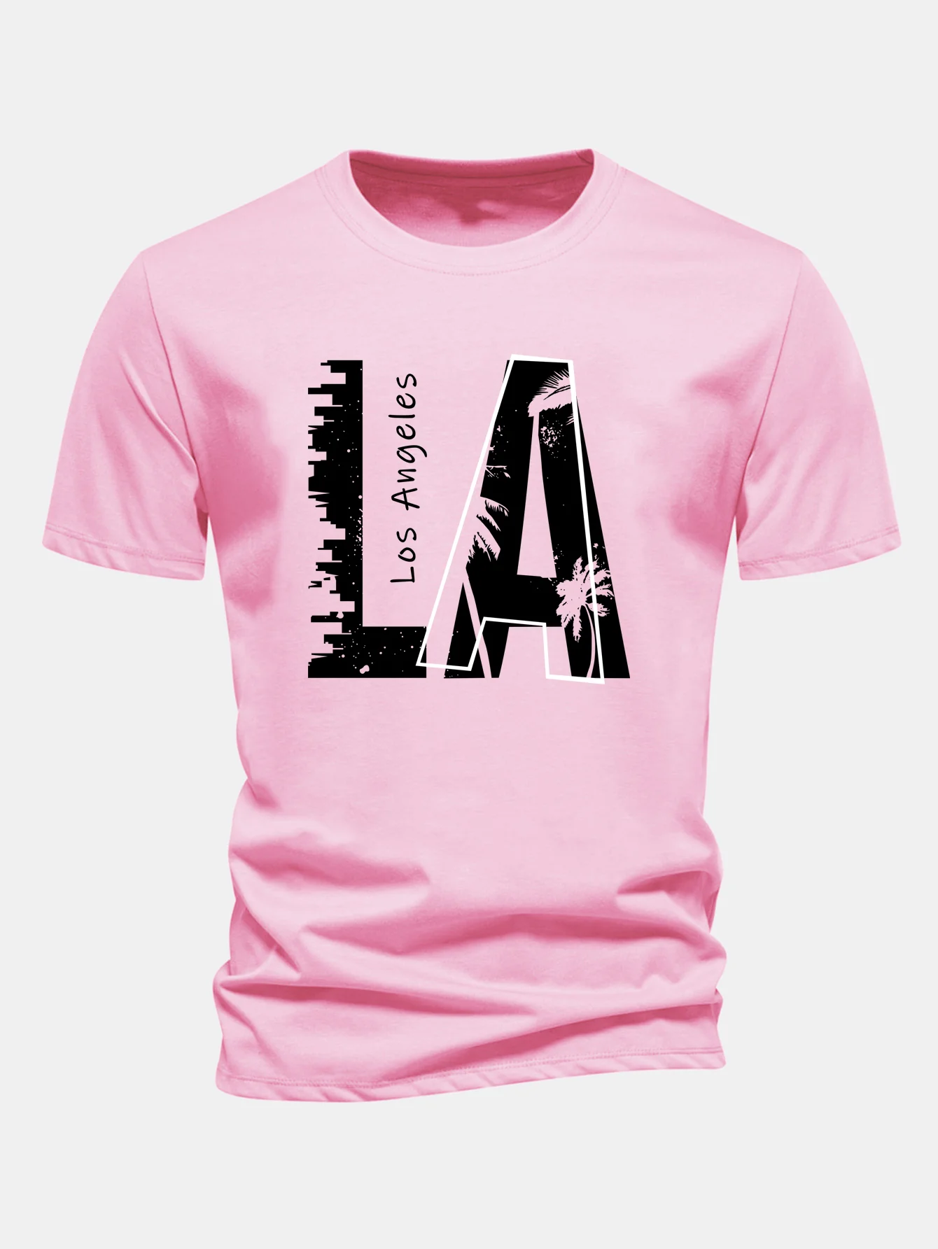 Regular Fit Los Angeles Print Cotton T-Shirt - Image 10