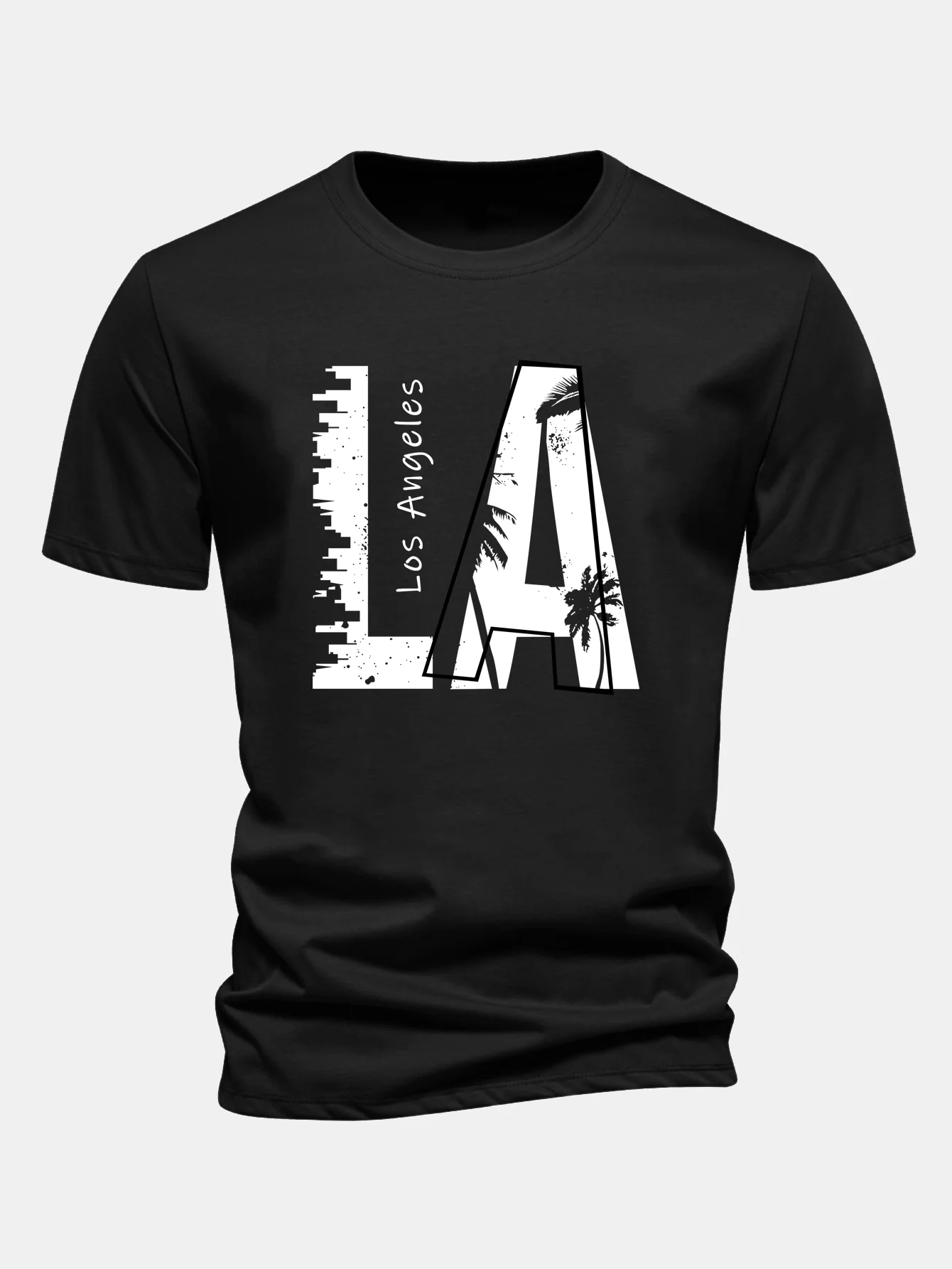 Regular Fit Los Angeles Print Cotton T-Shirt - Image 2