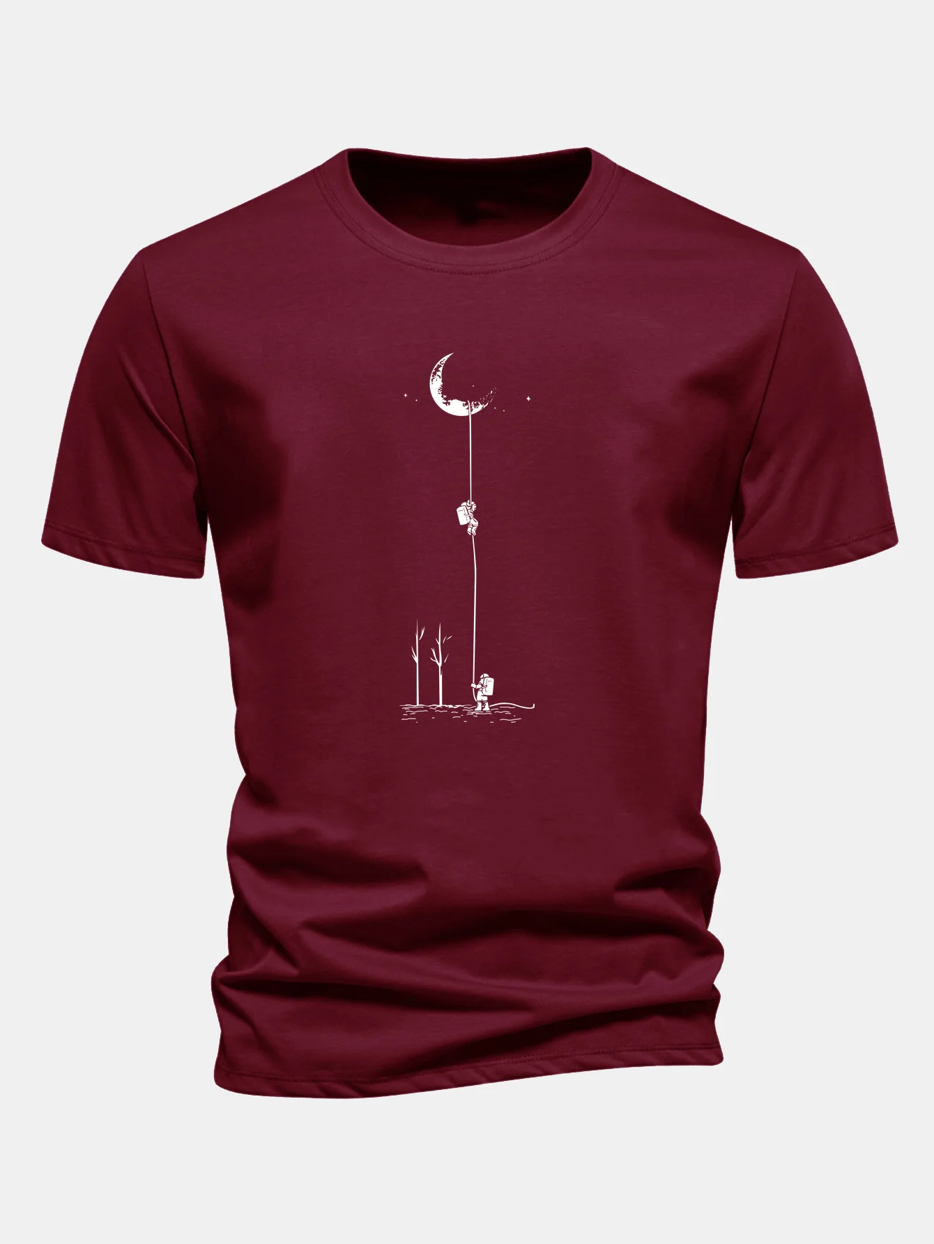 Regular Fit Lunar Astronaut Print Cotton T-Shirt - Image 11