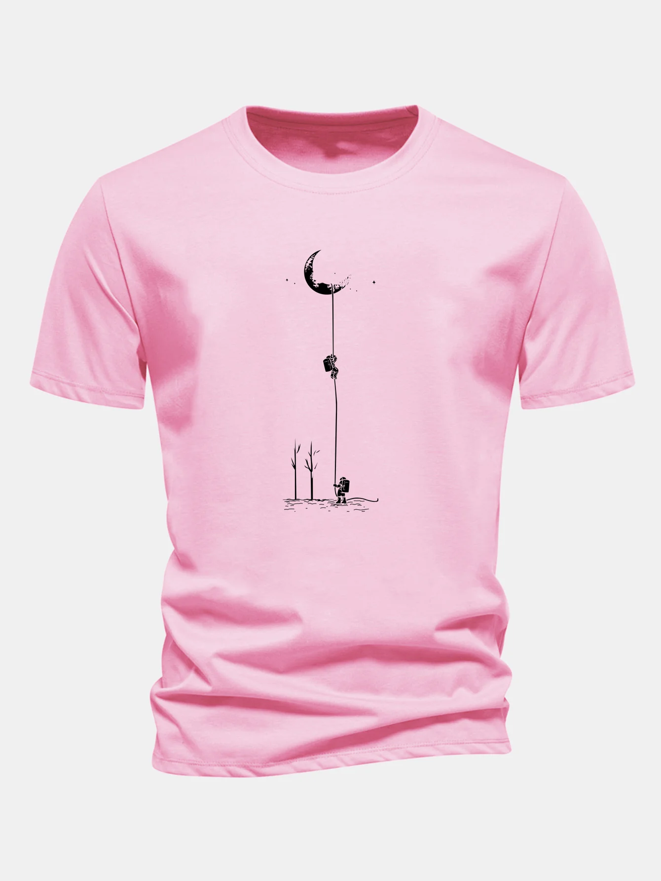 Regular Fit Lunar Astronaut Print Cotton T-Shirt - Image 6