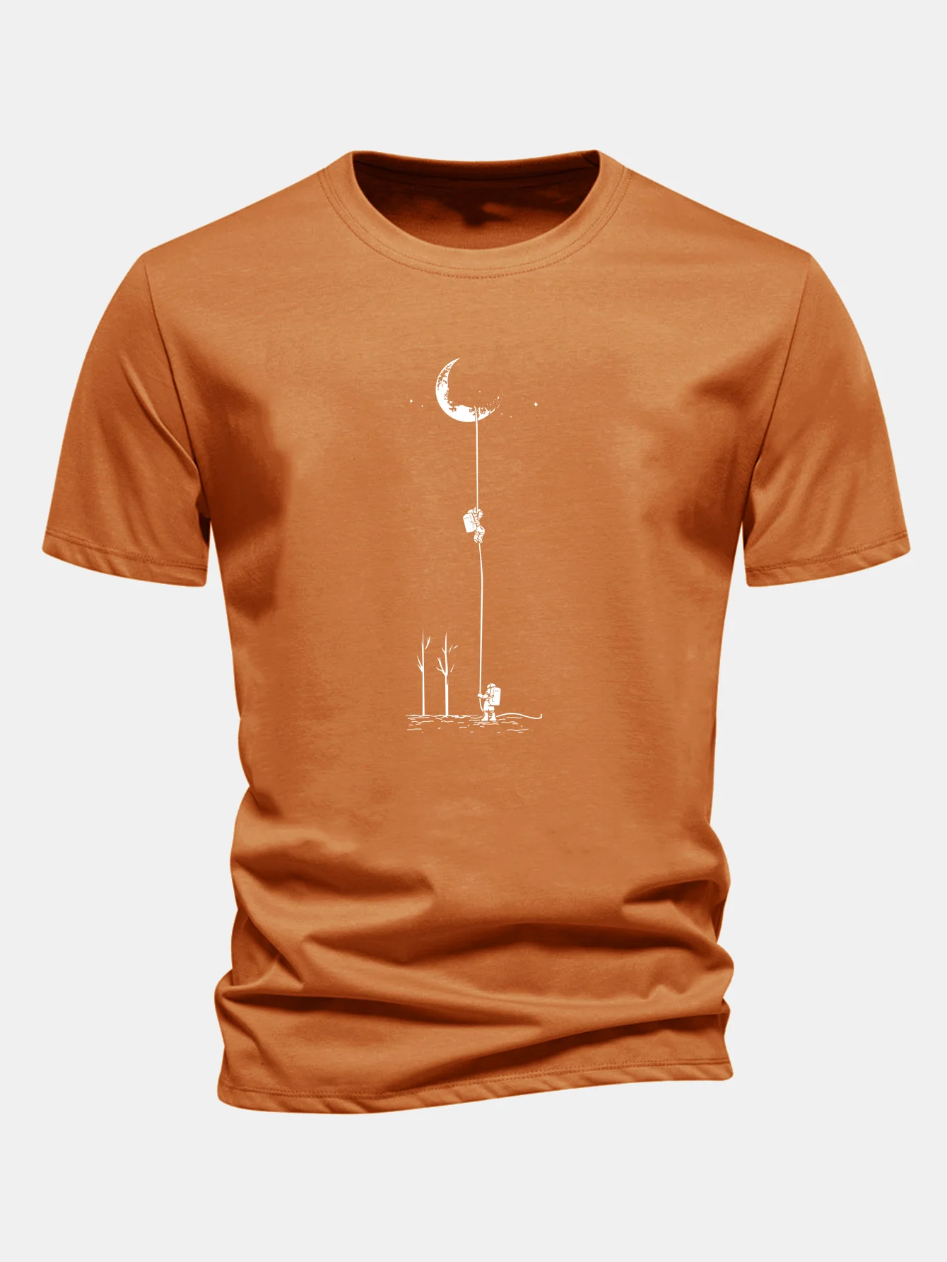 Regular Fit Lunar Astronaut Print Cotton T-Shirt - Image 7