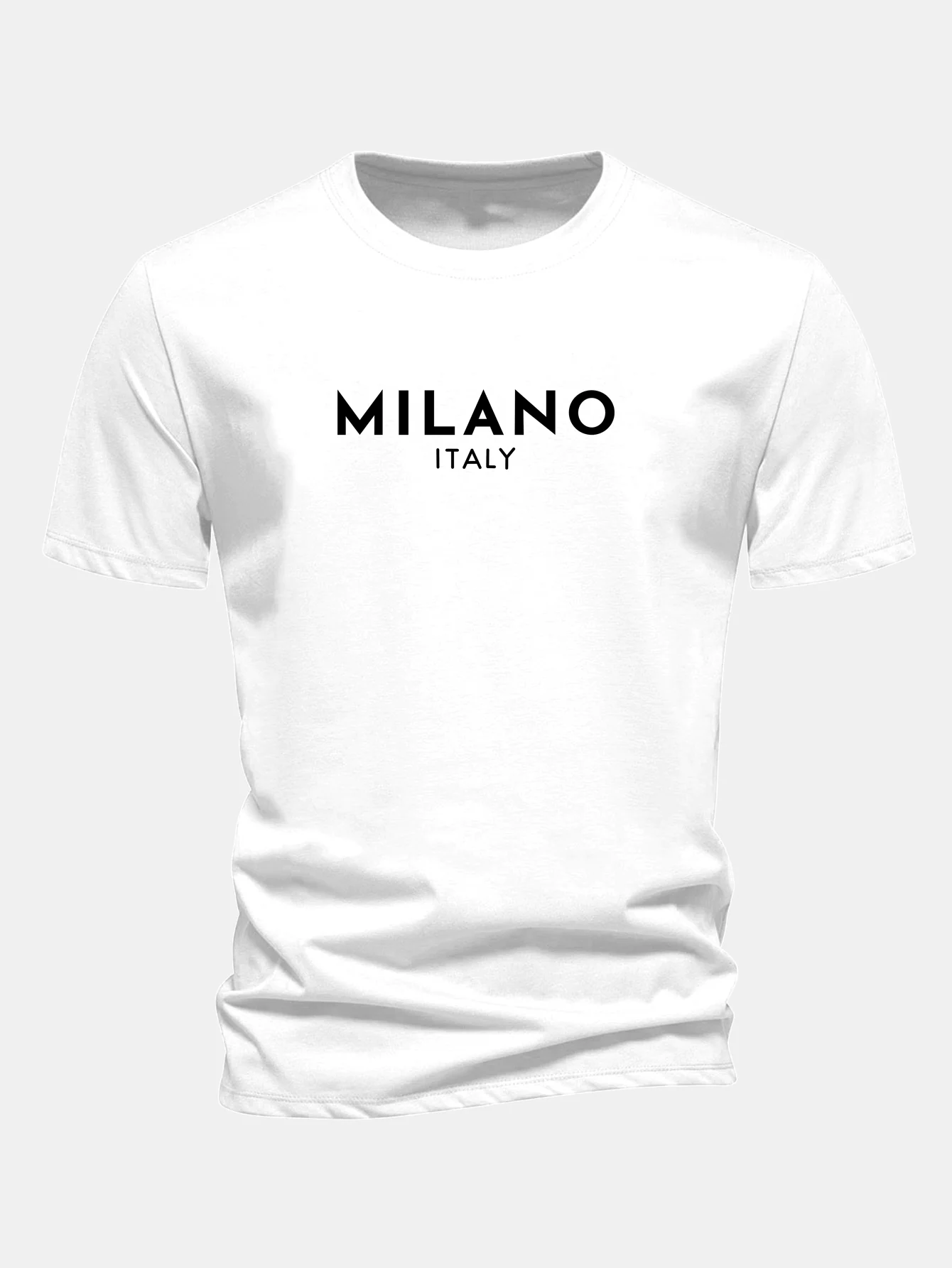 Regular Fit Milano Italien Druck Baumwoll-T-Shirt - Image 3