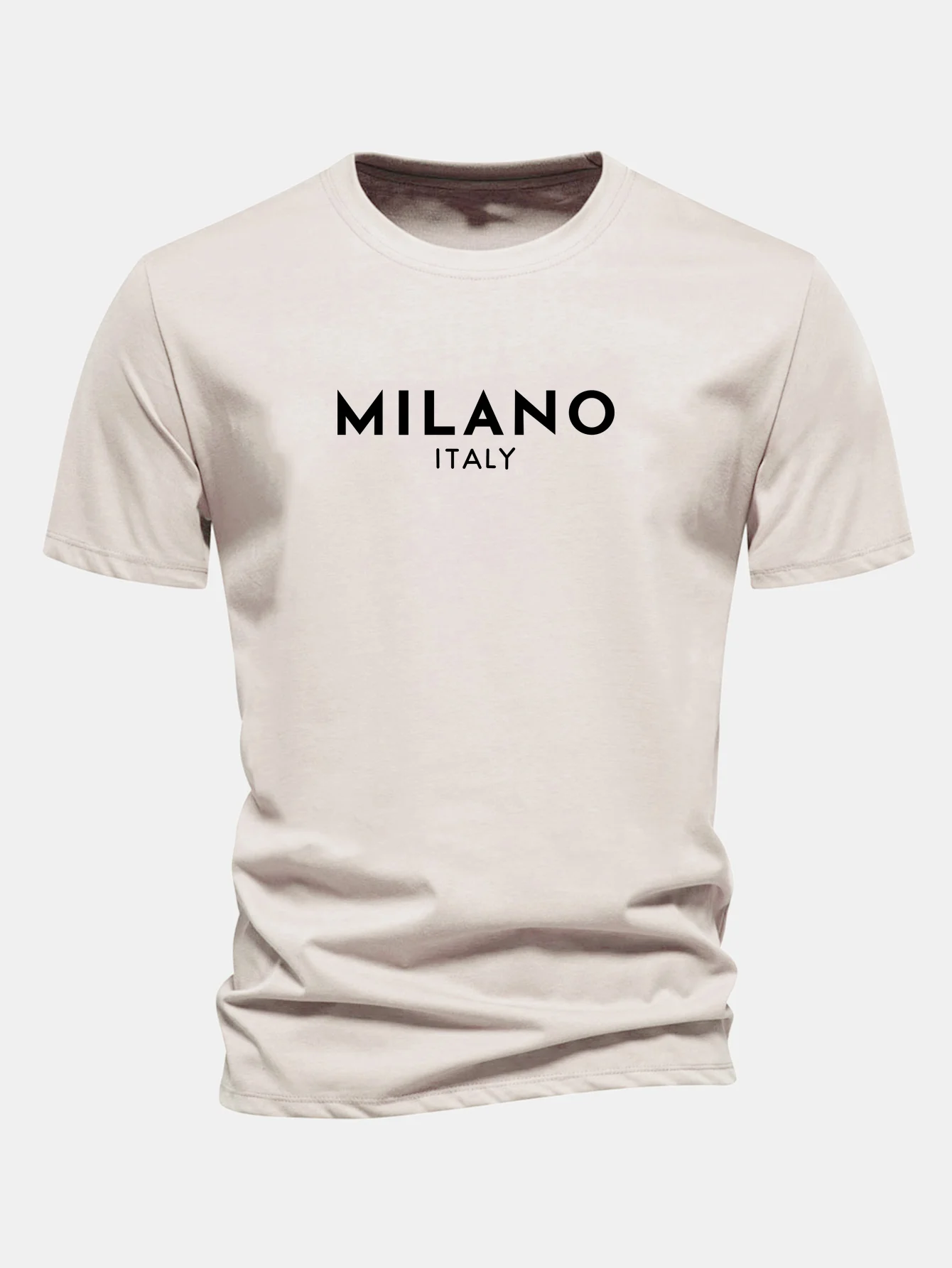 Regular Fit Milano Italien Druck Baumwoll-T-Shirt - Image 4