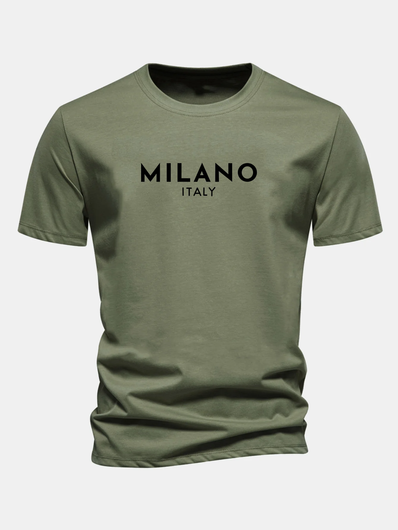 Regular Fit Milano Italien Druck Baumwoll-T-Shirt - Image 5
