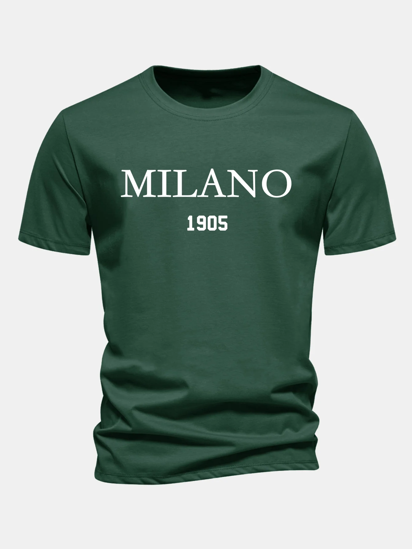 Regular Fit Milano Slogan Baumwoll-T-Shirt