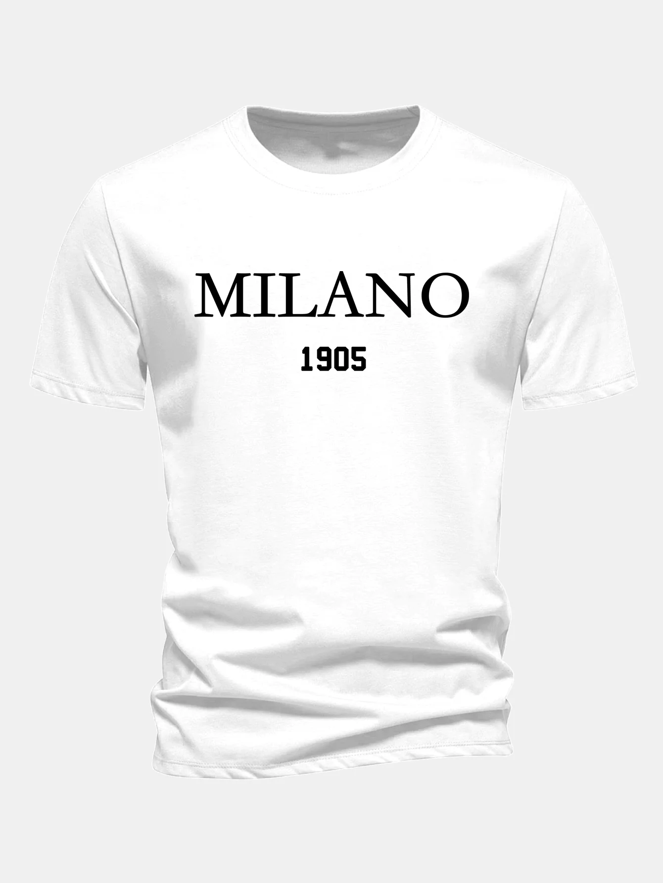 Regular Fit Milano Slogan Baumwoll-T-Shirt - Image 5