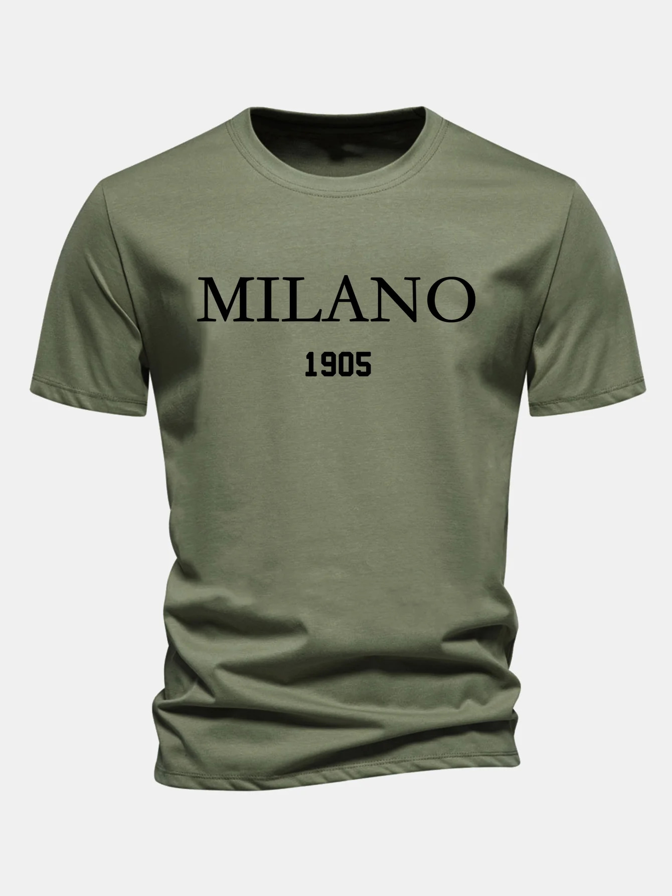 Regular Fit Milano Slogan Baumwoll-T-Shirt - Image 8
