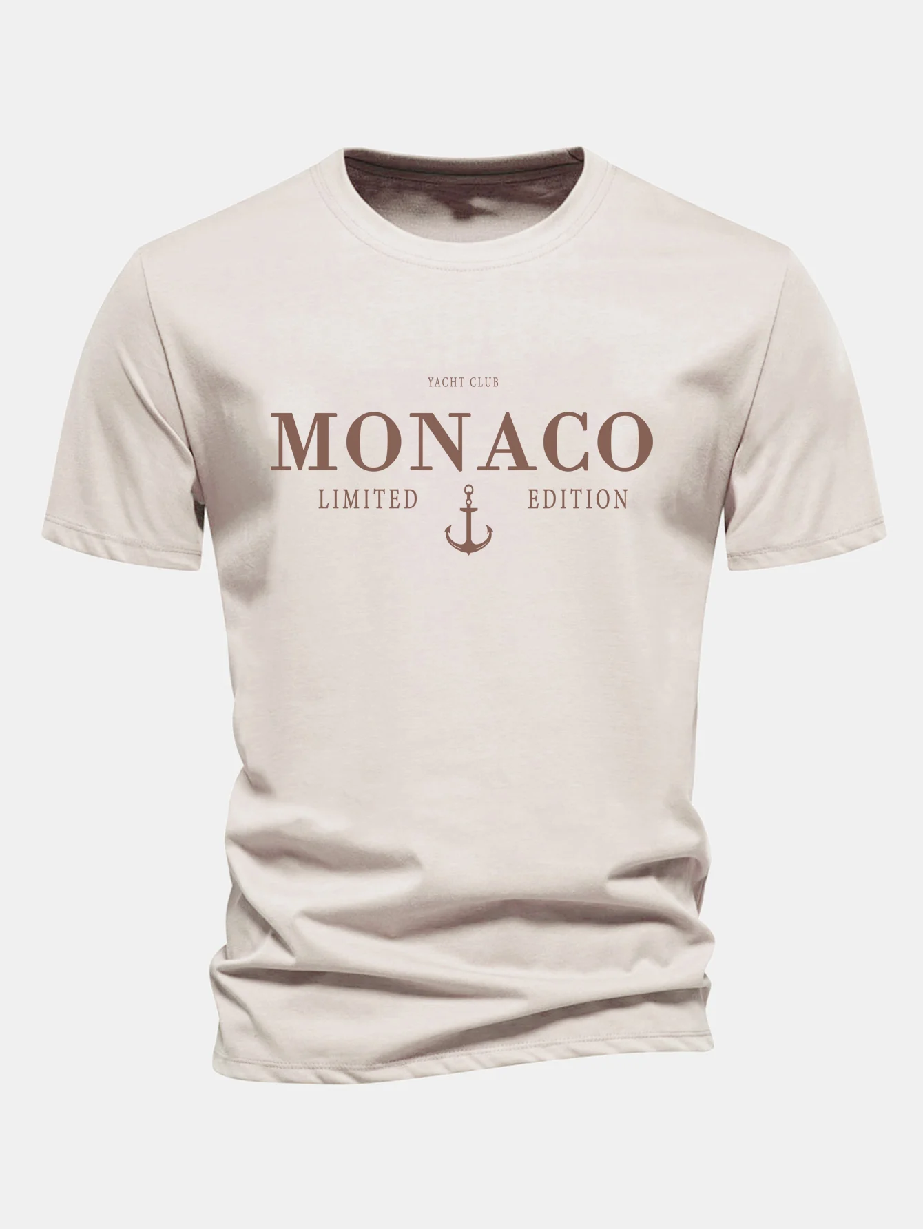 Regular Fit Monaco Slogan Baumwoll-T-Shirt