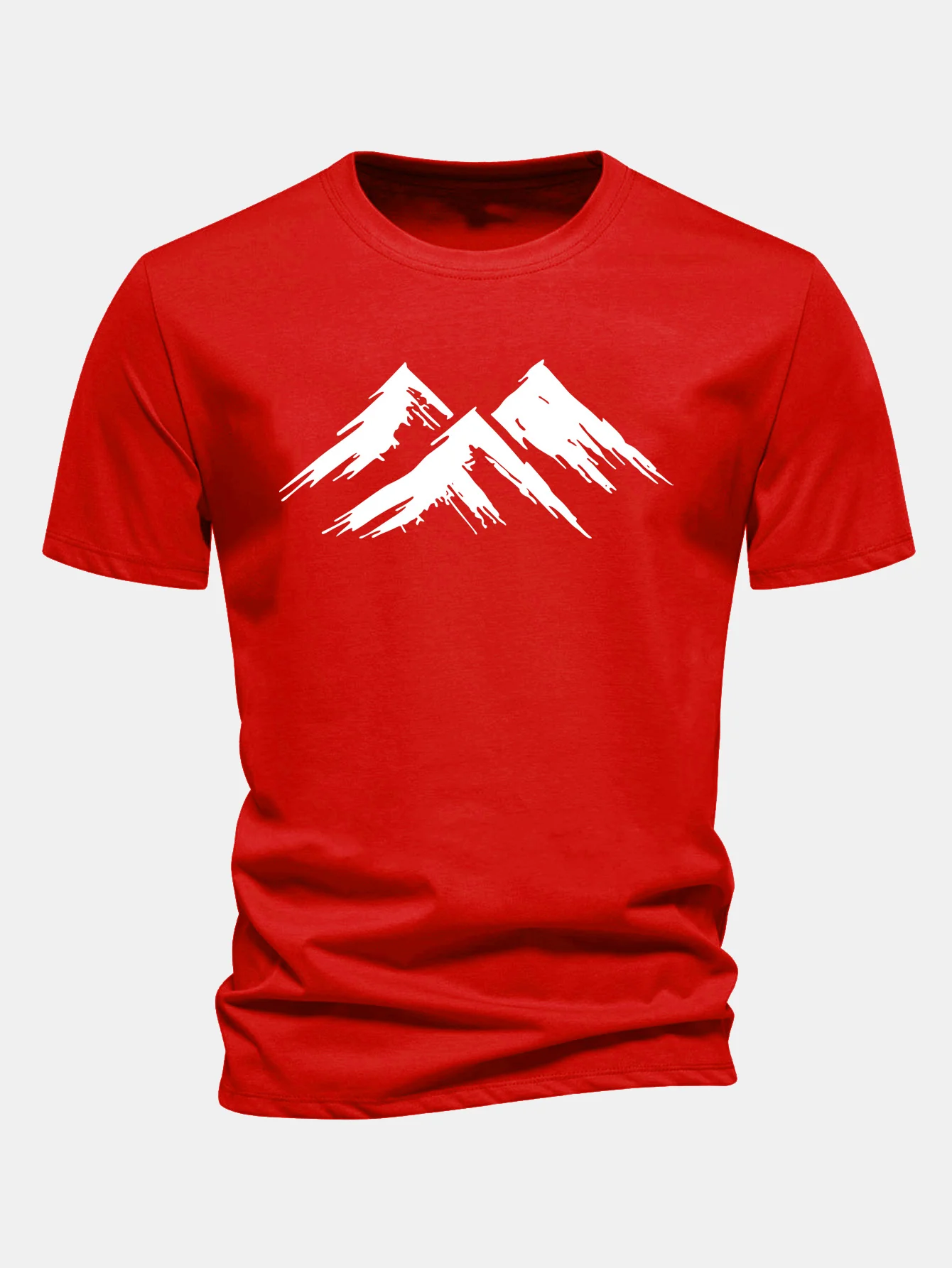 Regular Fit Mountain Print Cotton T-Shirt - Image 12