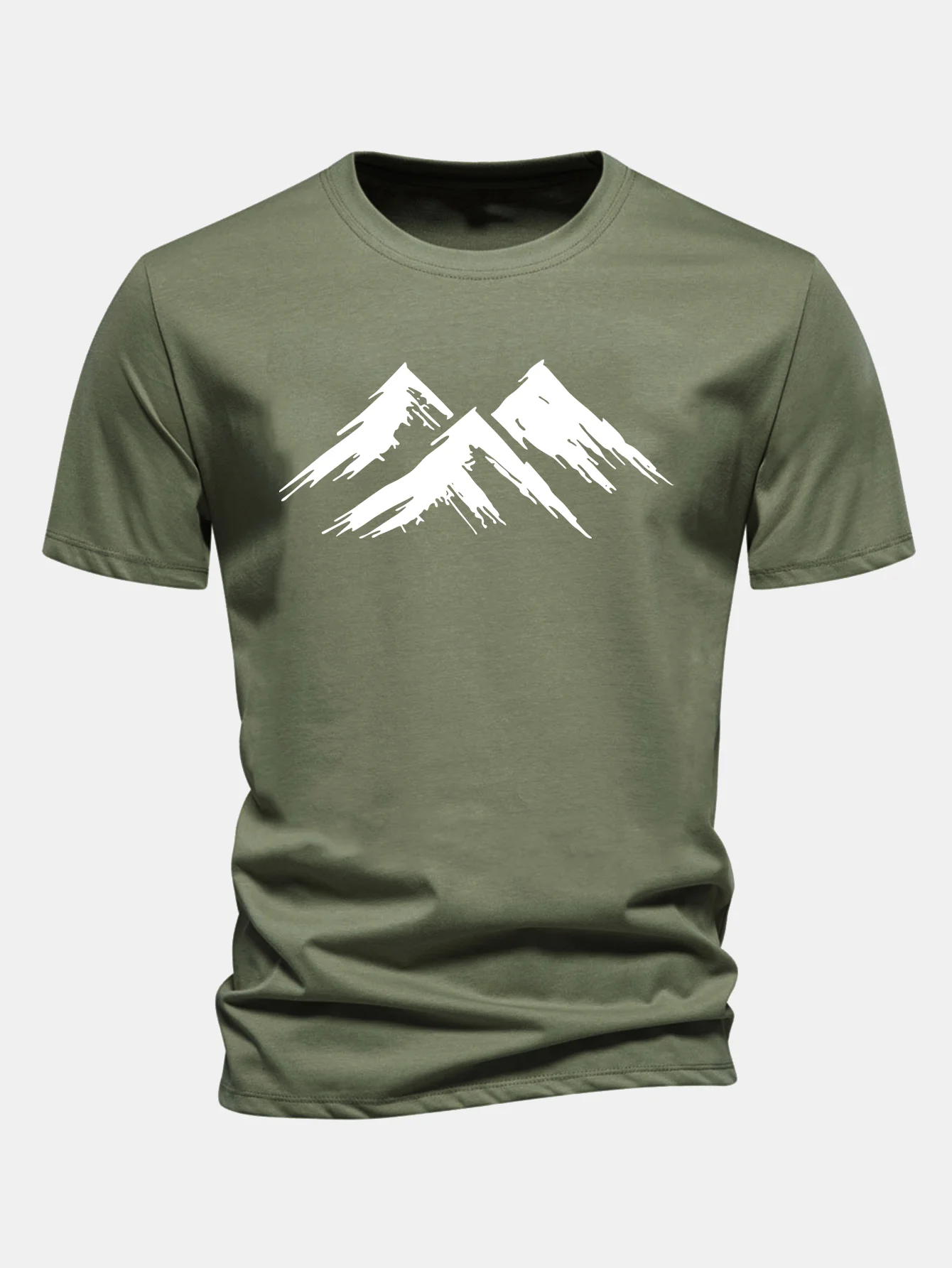 Regular Fit Mountain Print Cotton T-Shirt - Image 4