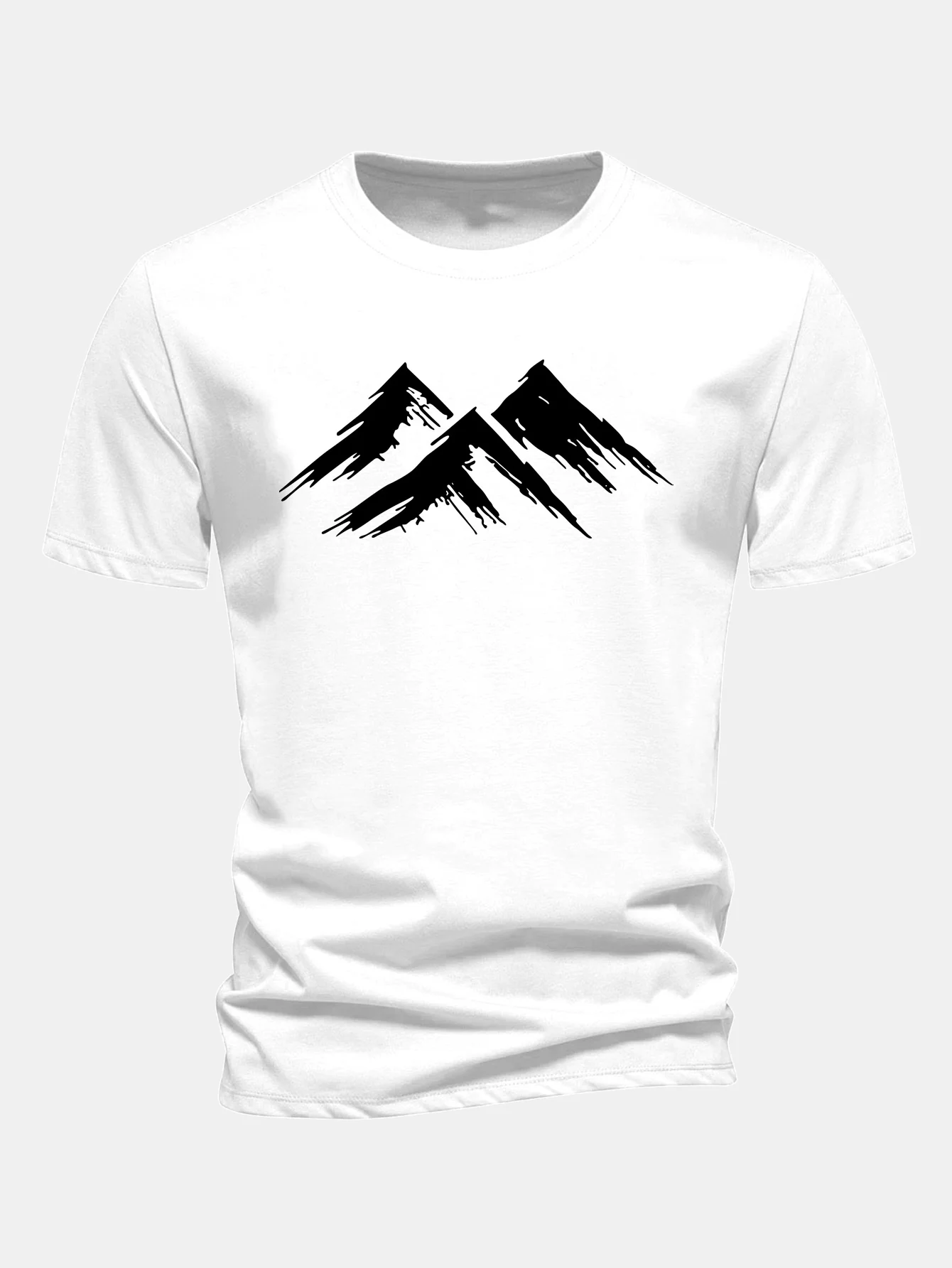 Regular Fit Mountain Print Cotton T-Shirt - Image 6