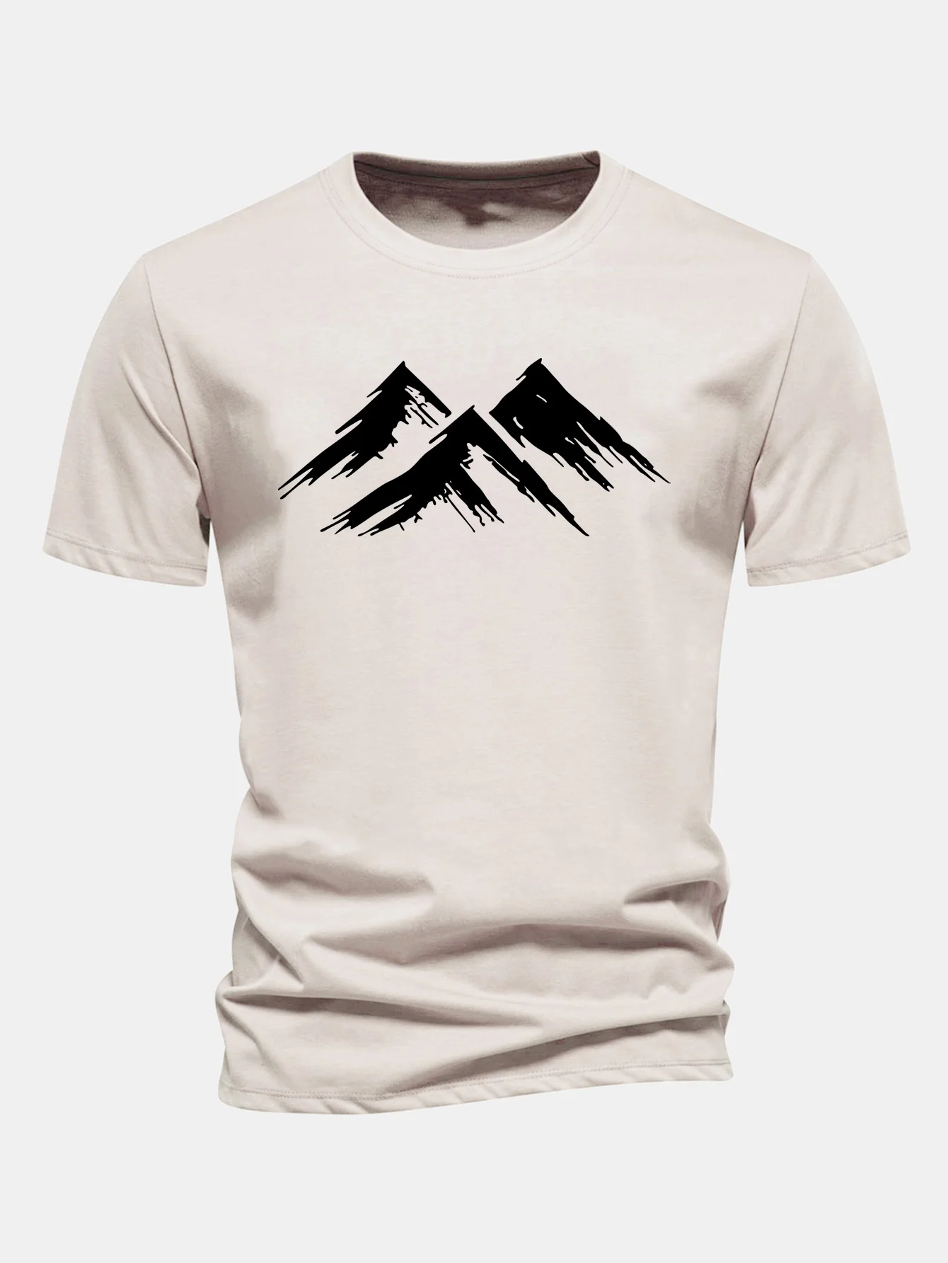 Regular Fit Mountain Print Cotton T-Shirt - Image 7