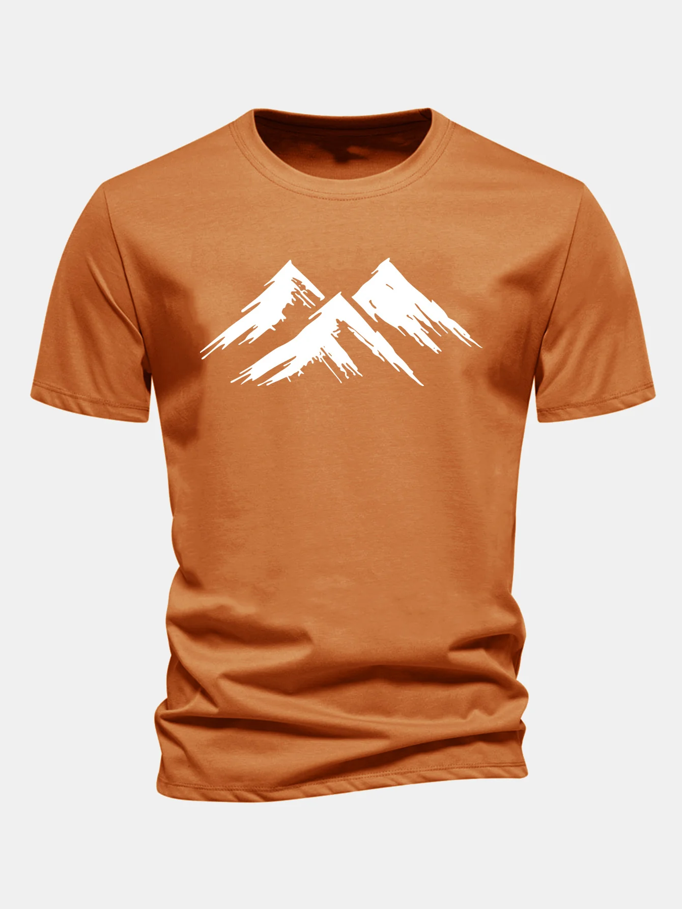 Regular Fit Mountain Print Cotton T-Shirt - Image 9