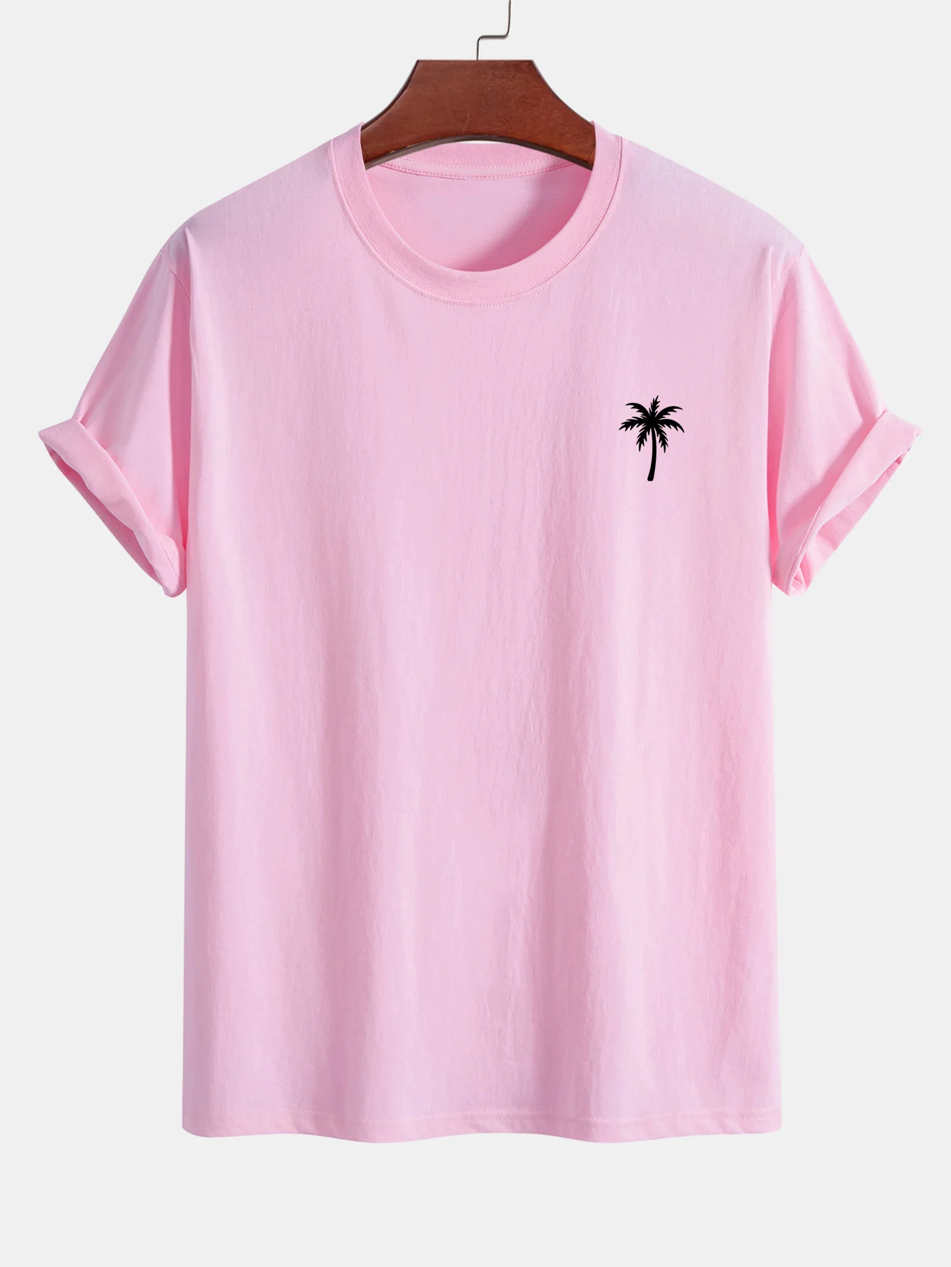 Regular Fit Palm Tree Print Cotton T-Shirt - Image 10