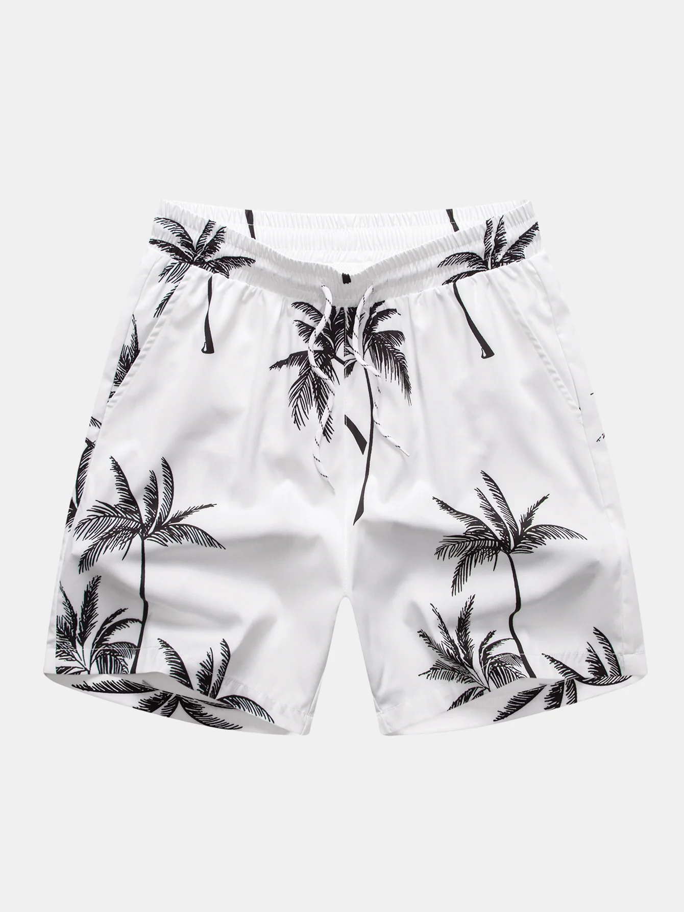 Regular Fit T-Shirt aus Baumwolle mit Palmenmuster & Badeshorts mit Palmenmuster Shorts - Image 7