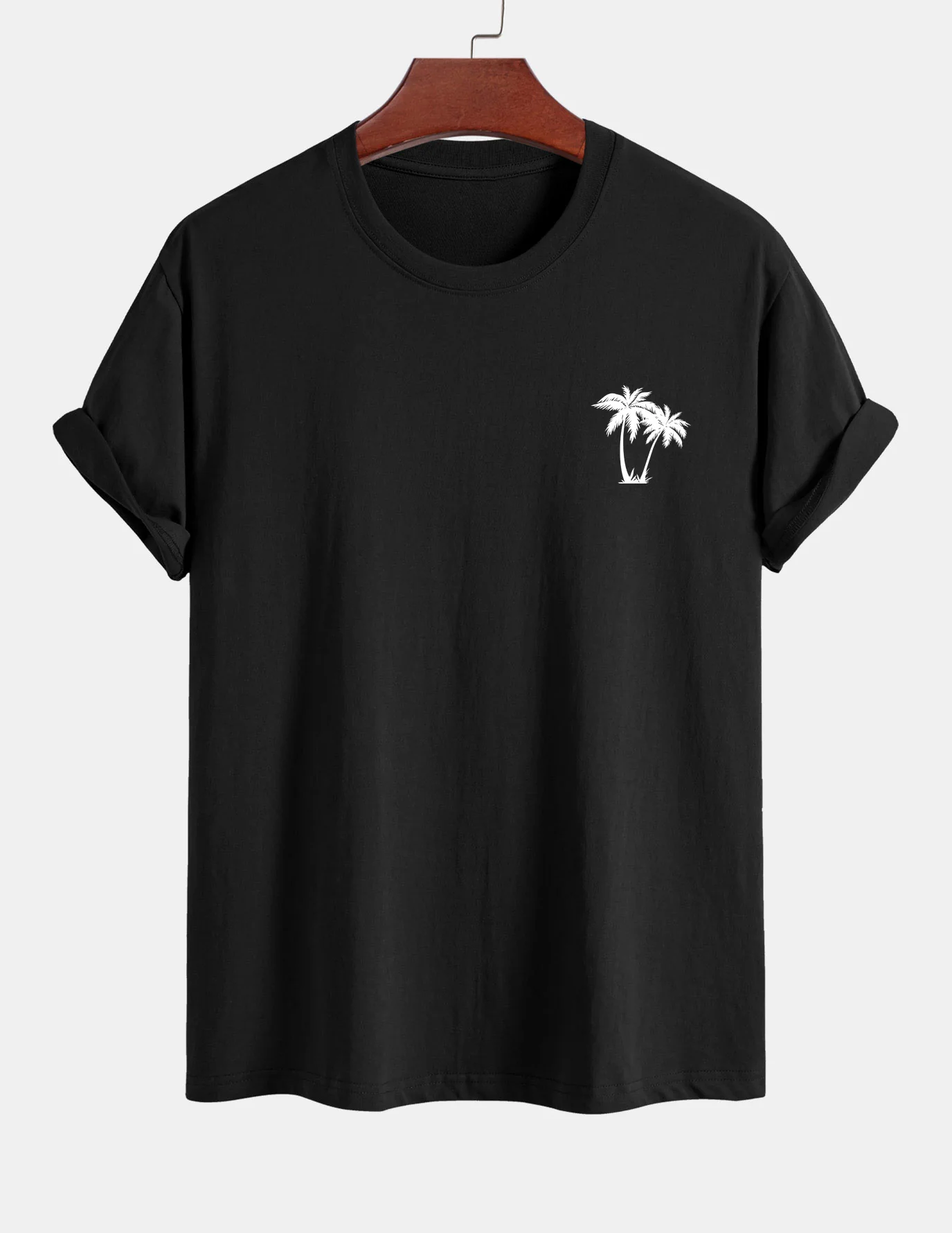 Regular Fit T-Shirt aus Baumwolle mit Palmenmuster & Badeshorts mit Palmenmuster Shorts - Image 3