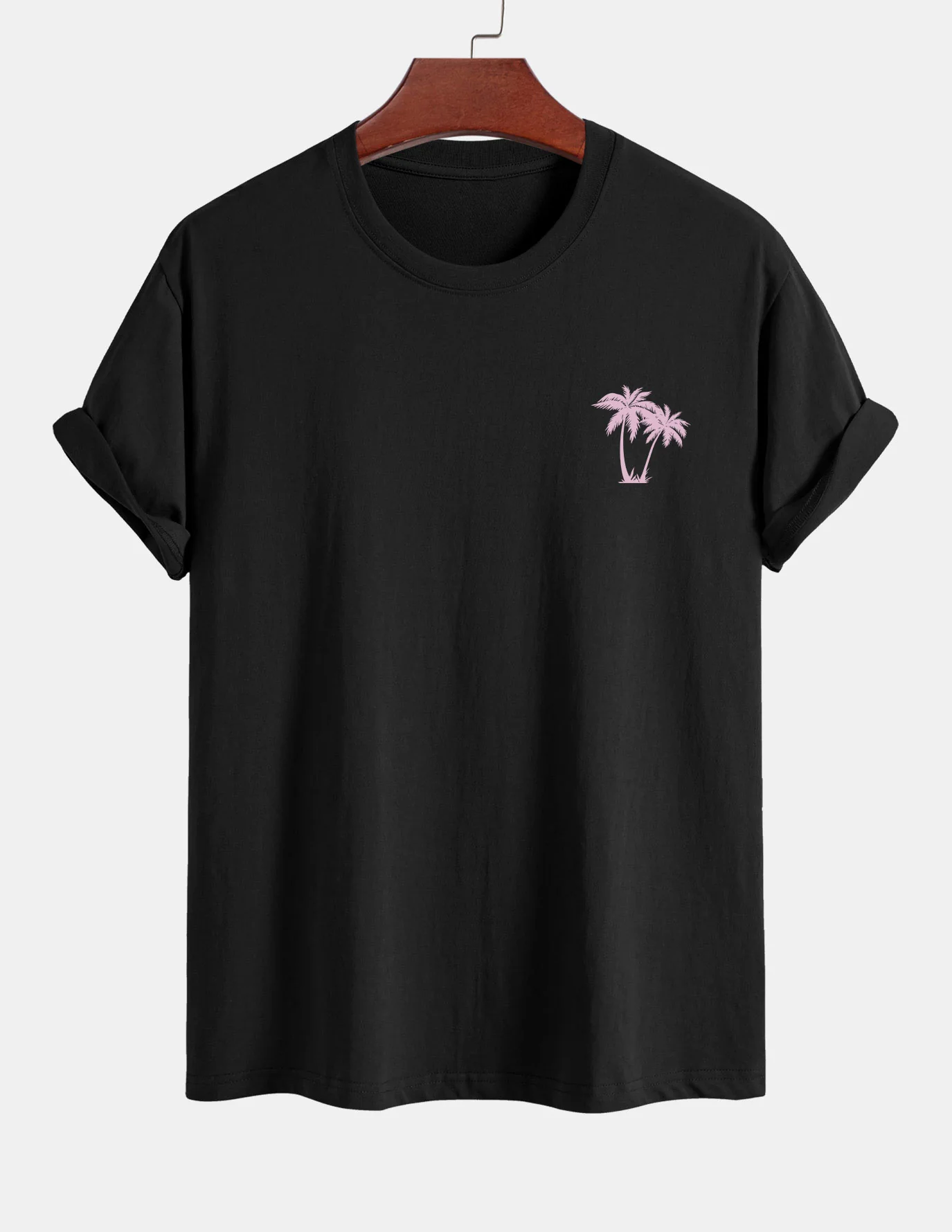 Regular Fit T-Shirt aus Baumwolle mit Palmenmuster & Badeshorts mit Palmenmuster Shorts - Image 3