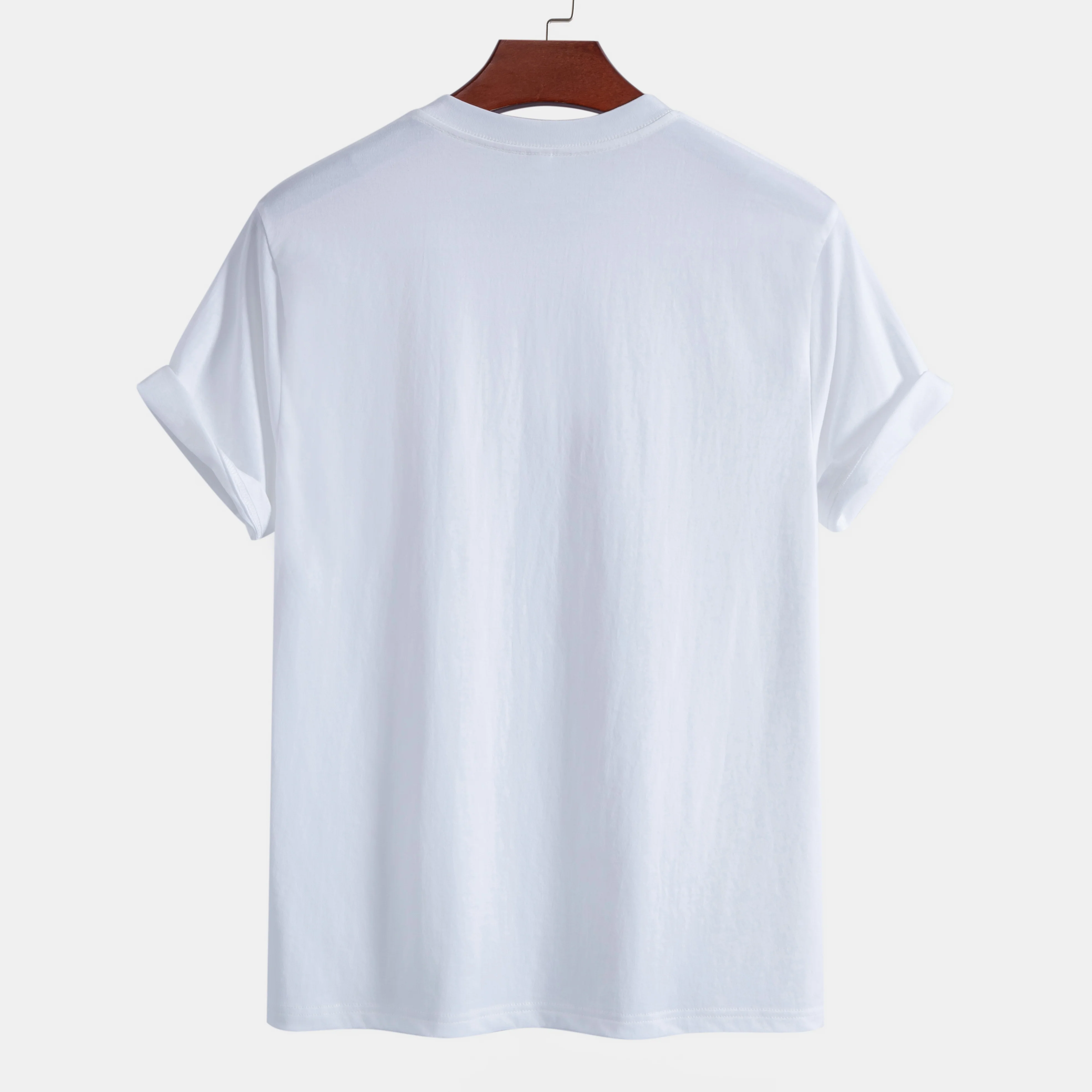 Reguläre Passform Palmbaum Silhouette Druck Baumwoll T-Shirt - Image 3