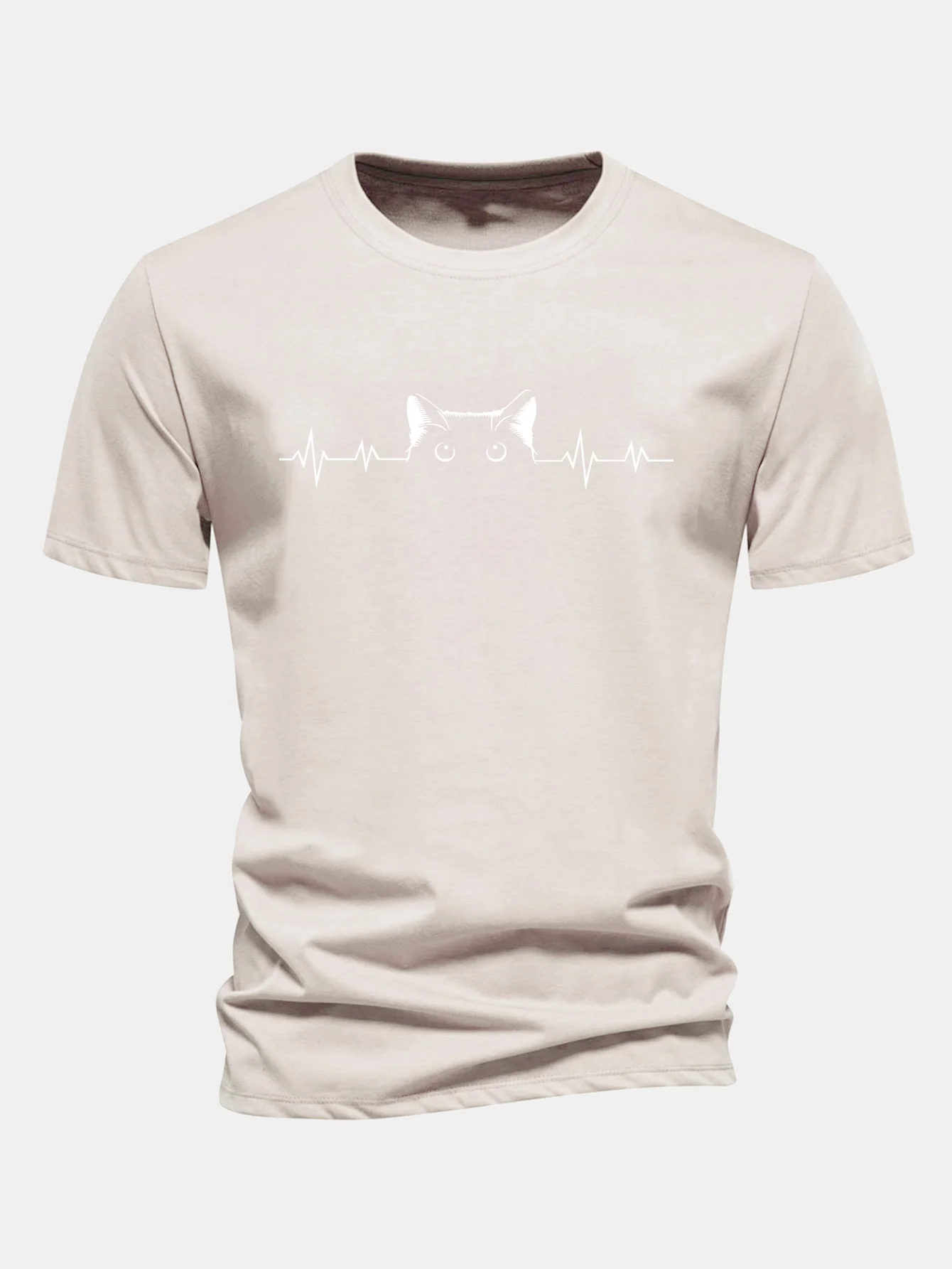 Regular Fit T-Shirt aus Baumwolle mit Aufdruck eines hervorlugenden Katzenherzschlags - Image 7