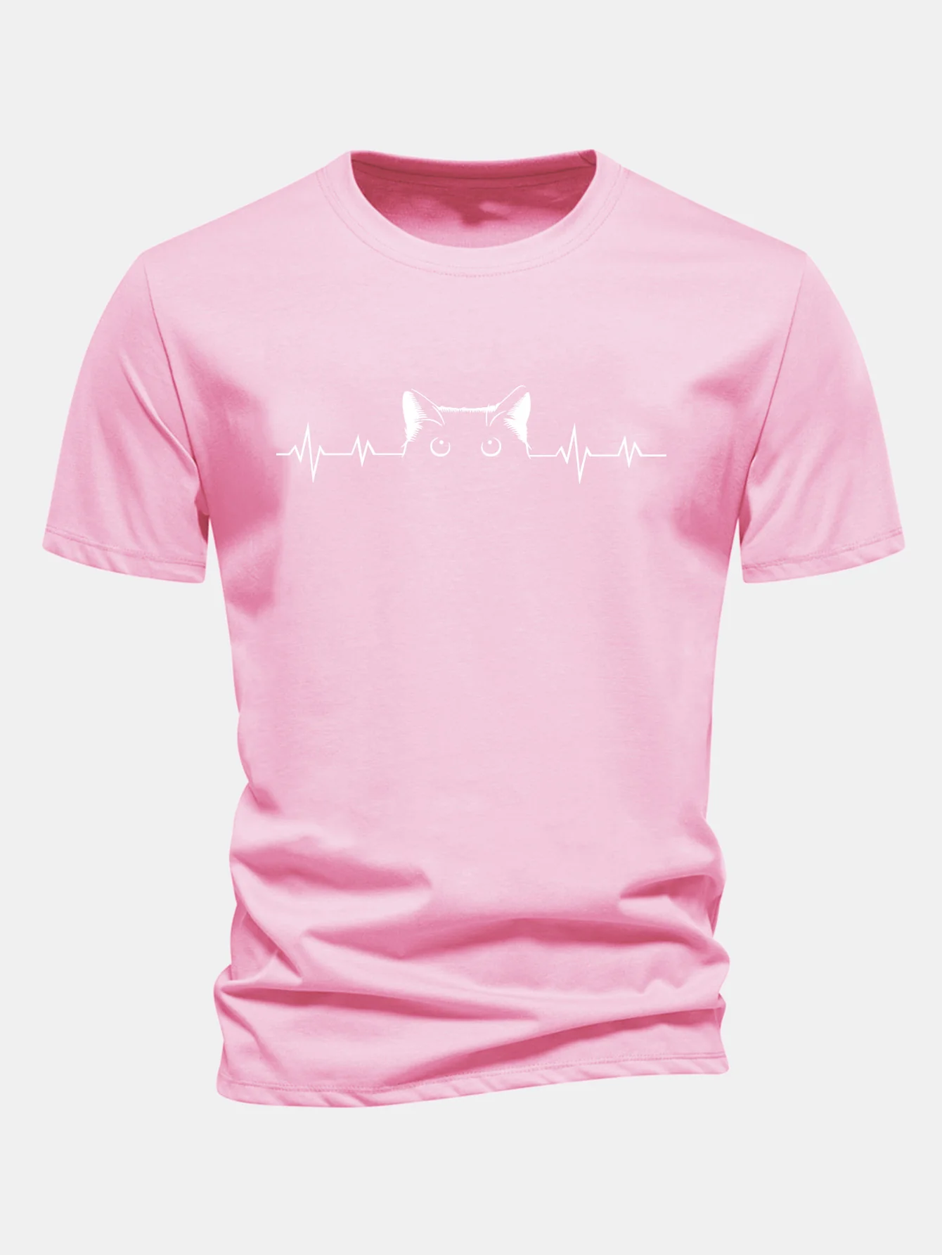 Regular Fit T-Shirt aus Baumwolle mit Aufdruck eines hervorlugenden Katzenherzschlags - Image 9