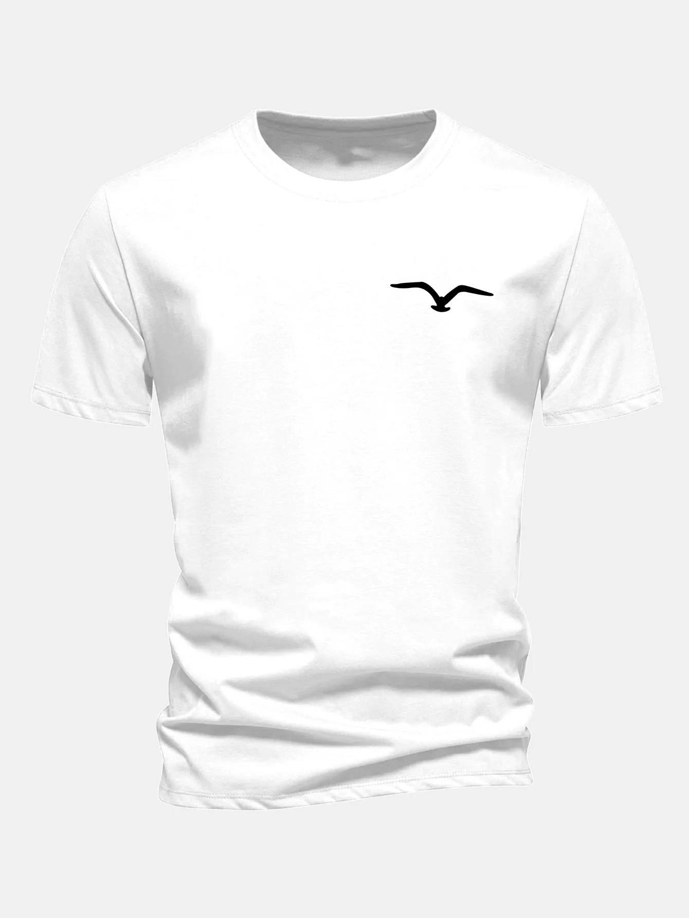 Regular Fit T-Shirt aus Baumwolle mit Möwen-Print - Image 3