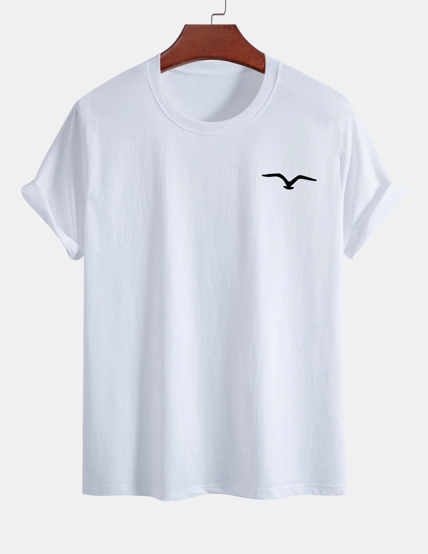 Regular Fit Baumwolle mit Möwenprint <tc>T-Shirt</tc> Badeshorts mit Palmen- und Möwen-Print - Image 3