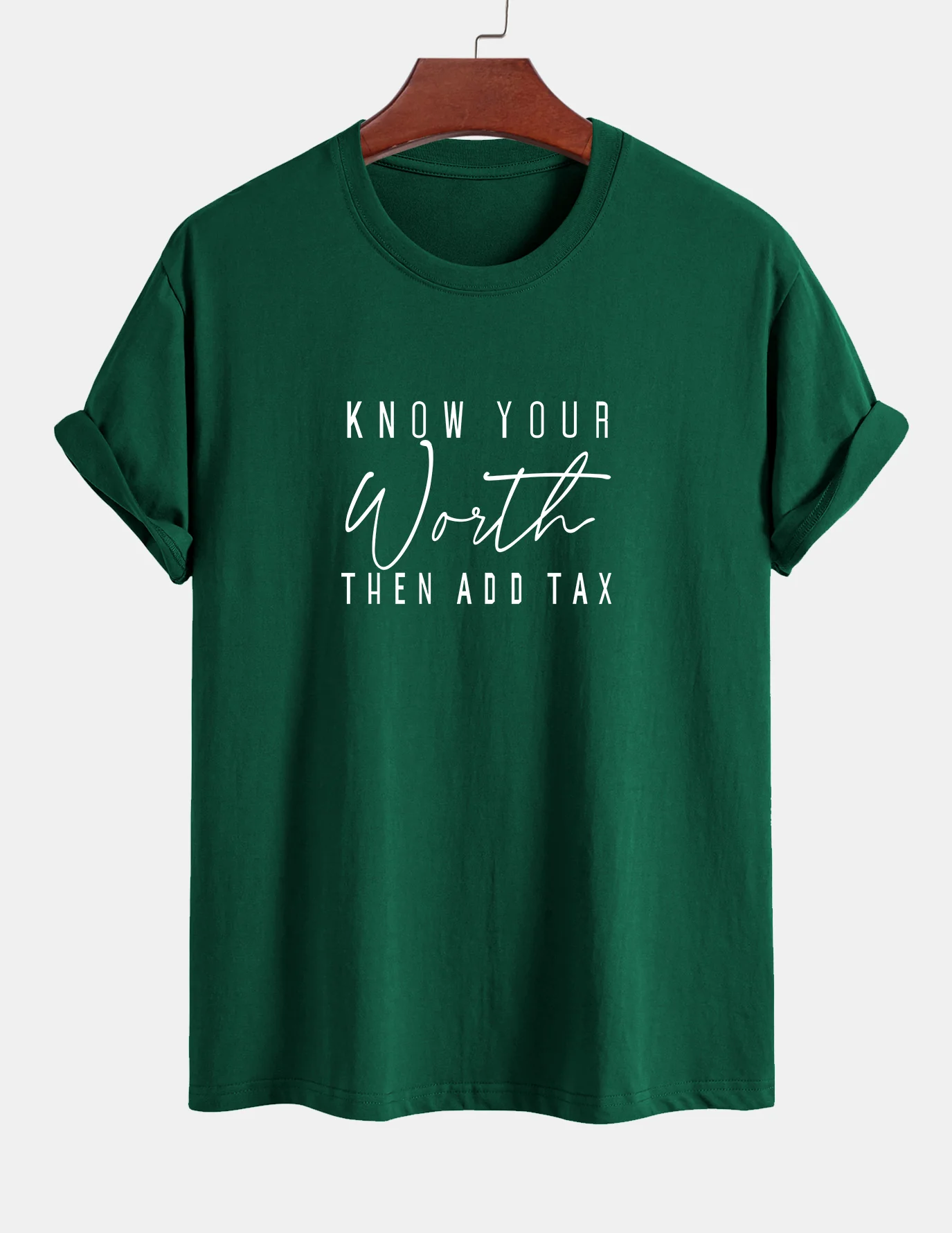 Regular Fit Slogan Print Baumwoll-T-Shirt - Image 12