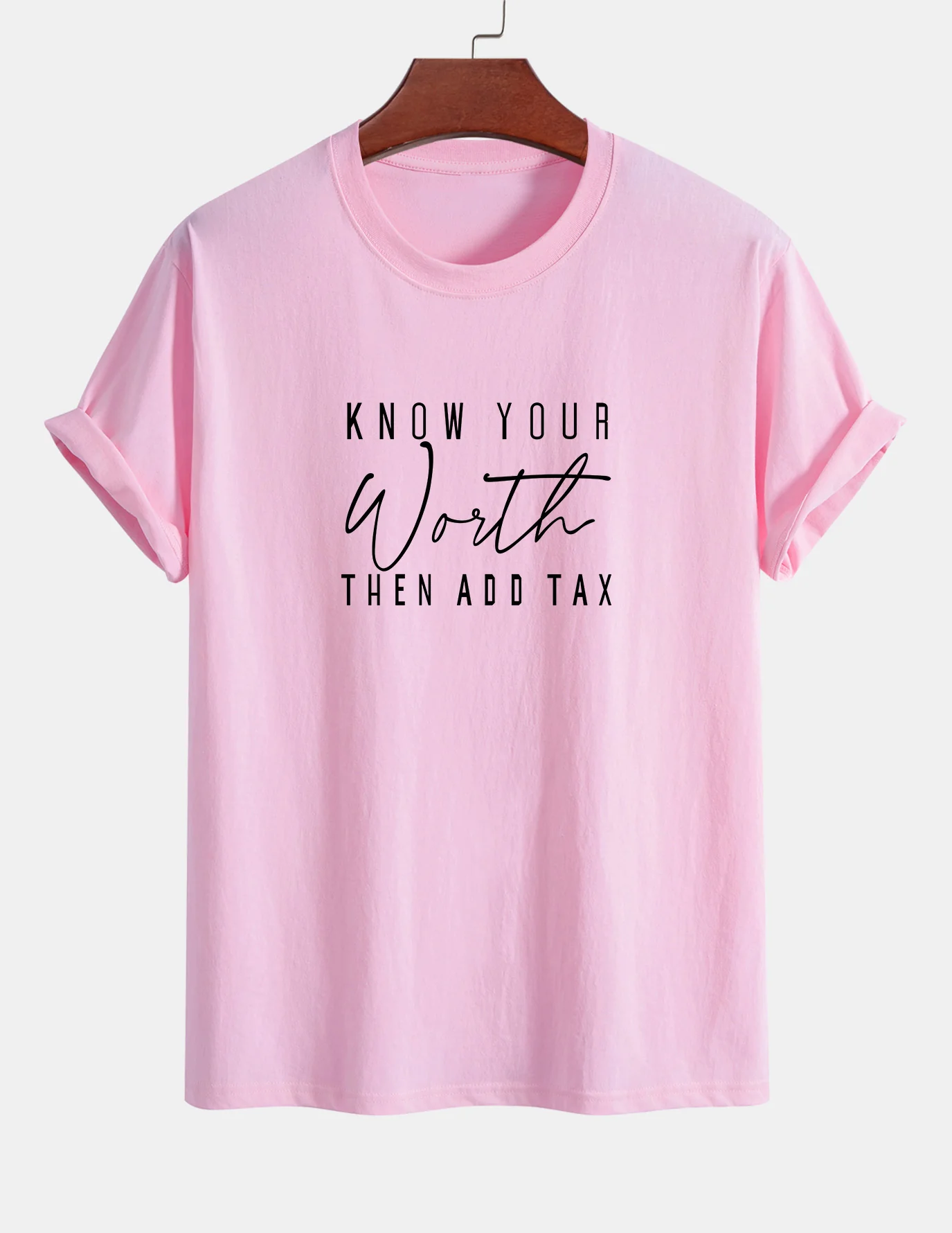 Regular Fit Slogan Print Baumwoll-T-Shirt - Image 13